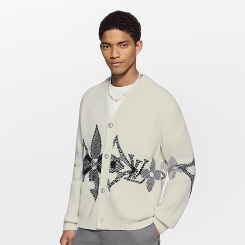 Cardigan in maglia con motivo grafico Novità Per gli uomini LV Ski | LOUIS VUITTON (Zoom prodotto)