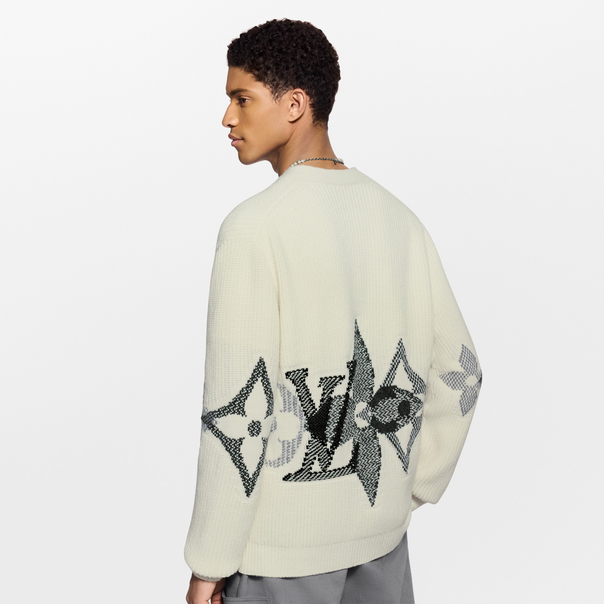 Cardigan in maglia con motivo grafico  Novità Per gli uomini LV Ski | LOUIS VUITTON (Zoom prodotto)