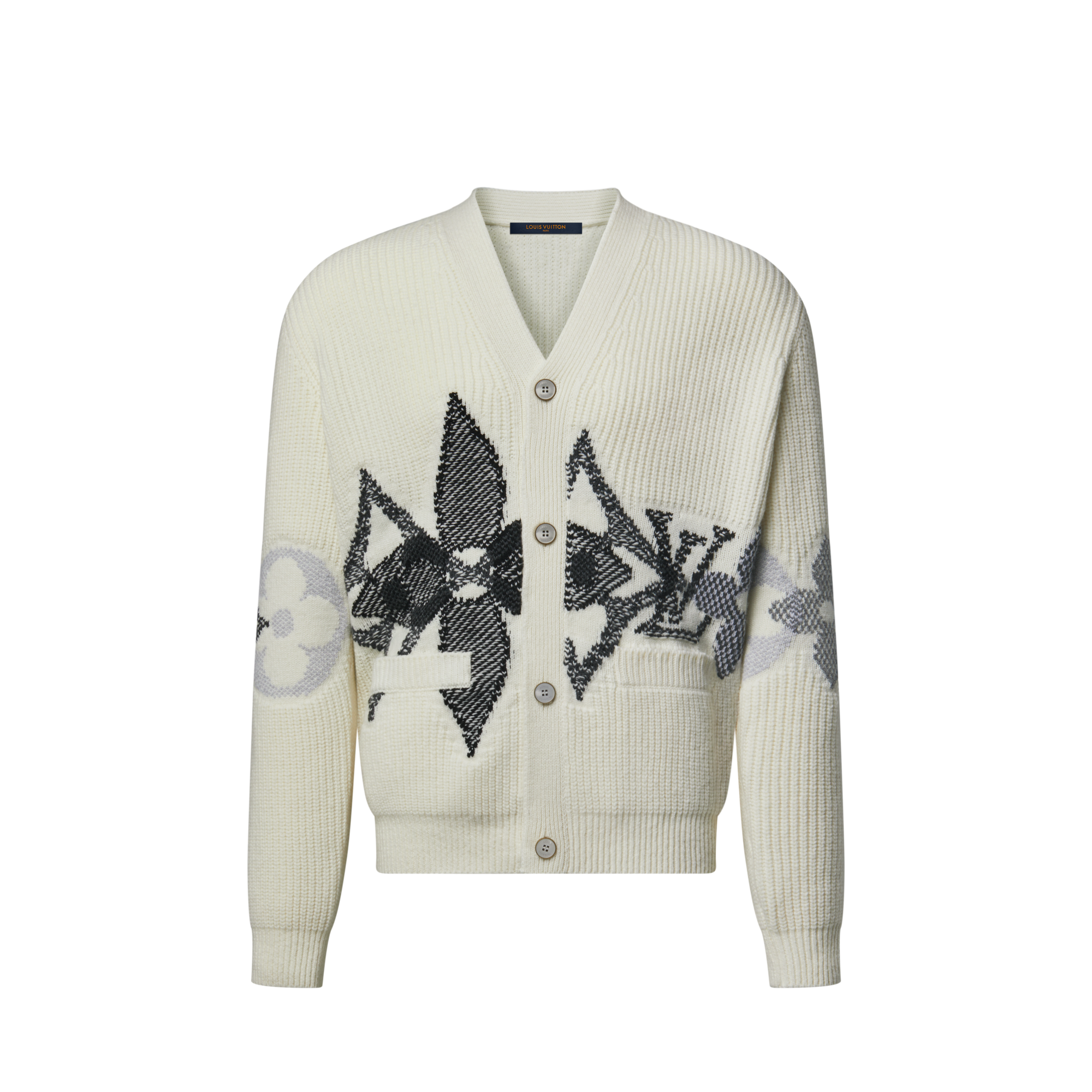 Cardigan in maglia con motivo grafico  Novità Per gli uomini LV Ski | LOUIS VUITTON (Zoom prodotto)