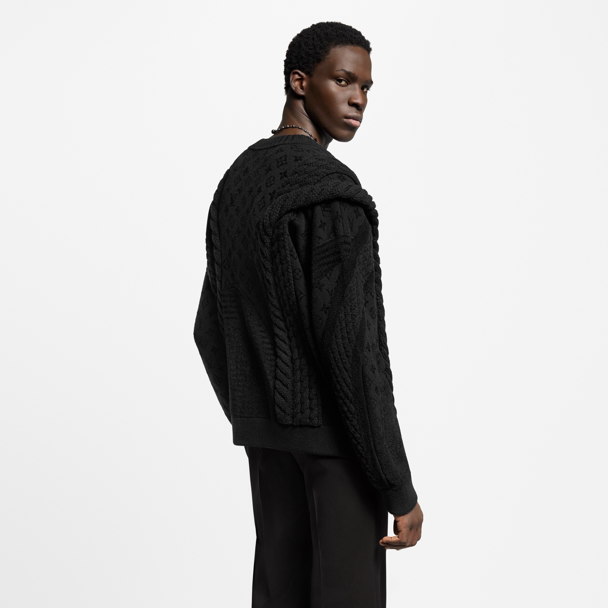 Cardigan in maglia intrecciata di misto lana pesante  Uomo Abbigliamento Tutti i Capi di Abbigliamento | LOUIS VUITTON (Zoom prodotto)