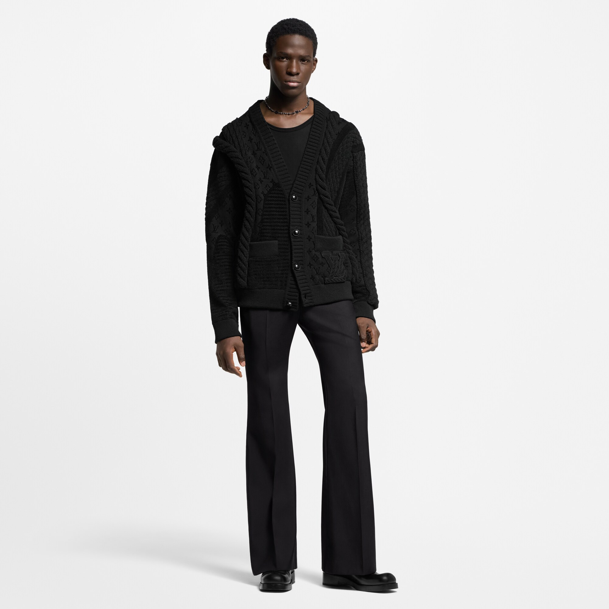 Cardigan in maglia intrecciata di misto lana pesante  Uomo Abbigliamento Tutti i Capi di Abbigliamento | LOUIS VUITTON (Zoom prodotto)