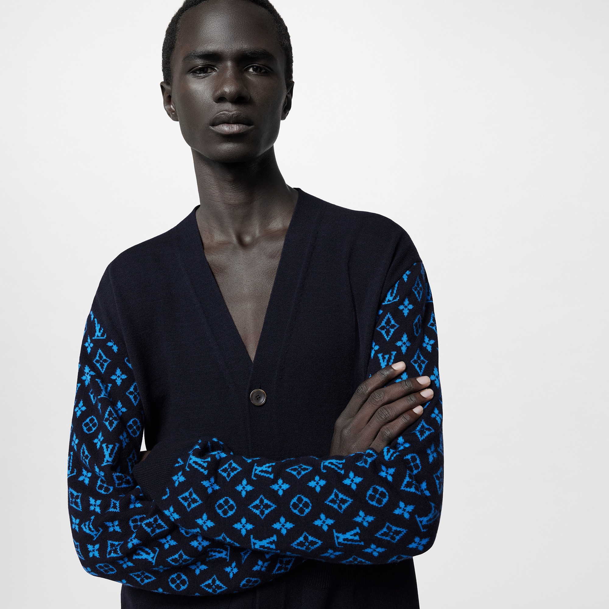 Cardigan in mix di cachemire con motivo Monogram  Uomo Abbigliamento Maglieria e Felpe | LOUIS VUITTON (Zoom prodotto)
