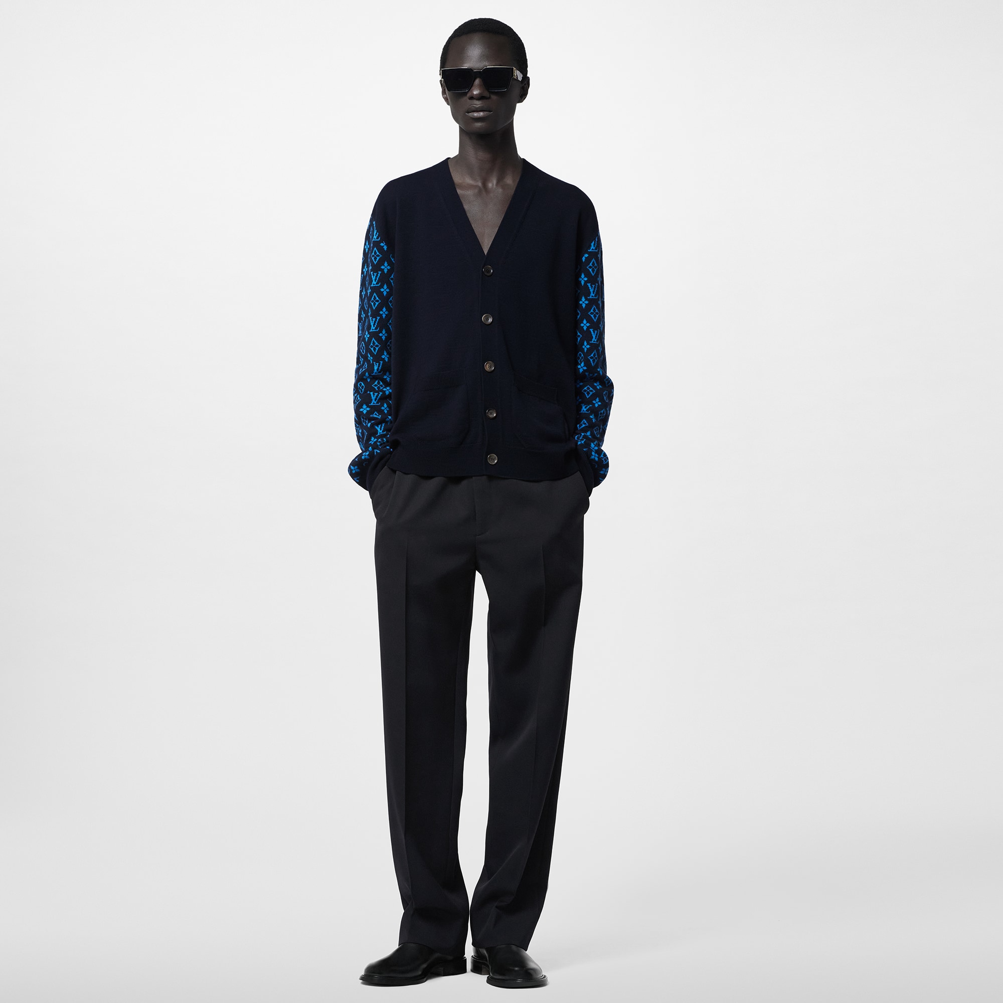 Cardigan in mix di cachemire con motivo Monogram  Uomo Abbigliamento Maglieria e Felpe | LOUIS VUITTON (Zoom prodotto)