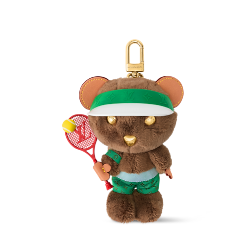 Charm per borse LV Louis Bear Tennis front view