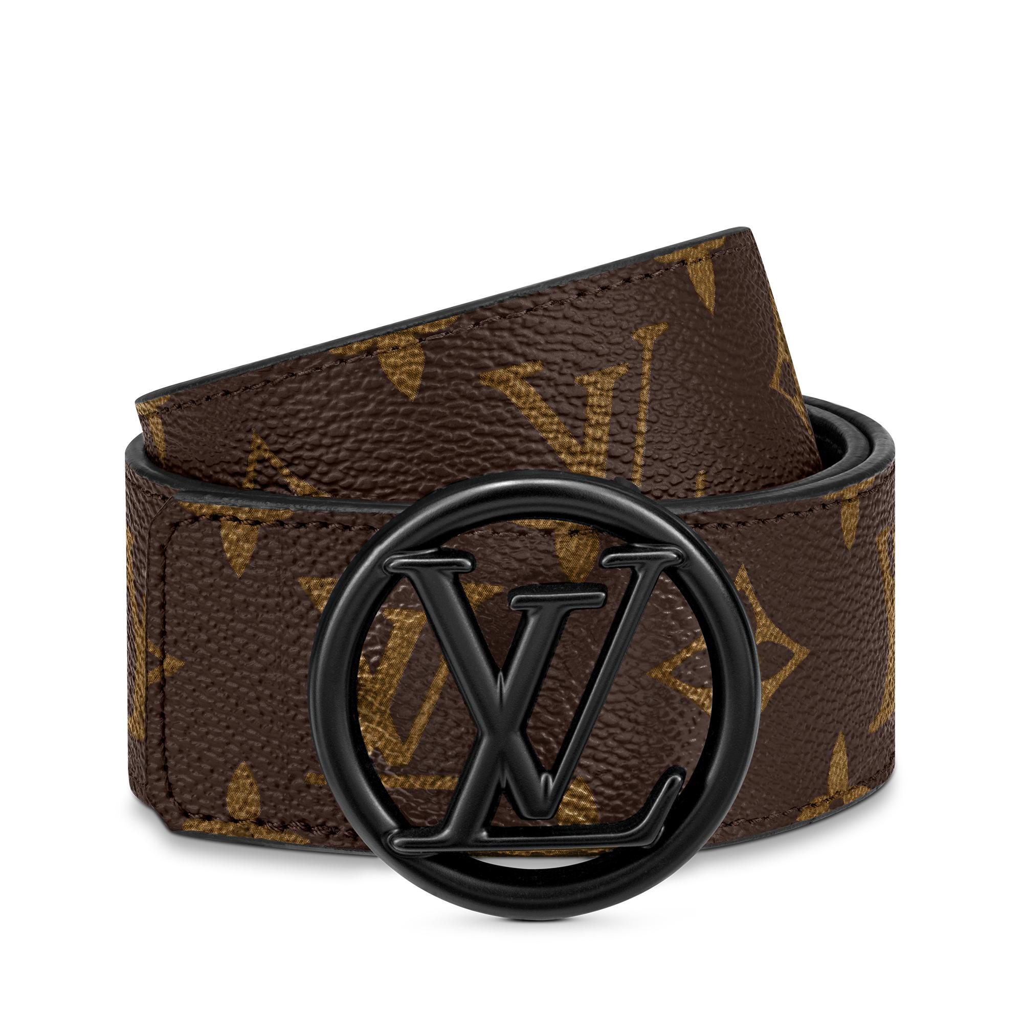 Cintura LV Circle 40 mm reversibile Tela Monogram Eclipse - Accessori | LOUIS  VUITTON