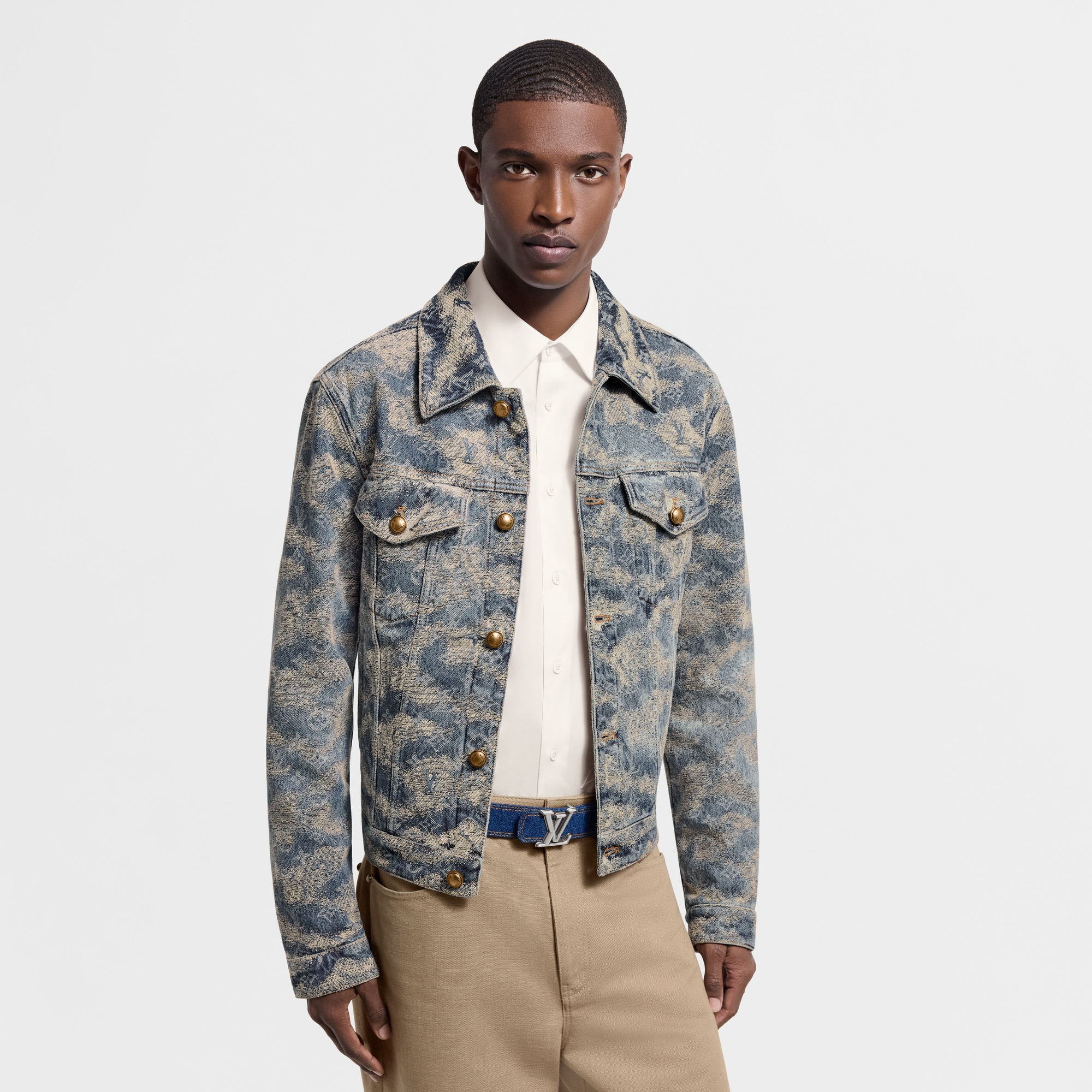 Cintura LV Dimension Denim 35 mm reversibile  Uomo Accessori Cinture | LOUIS VUITTON (Zoom prodotto)