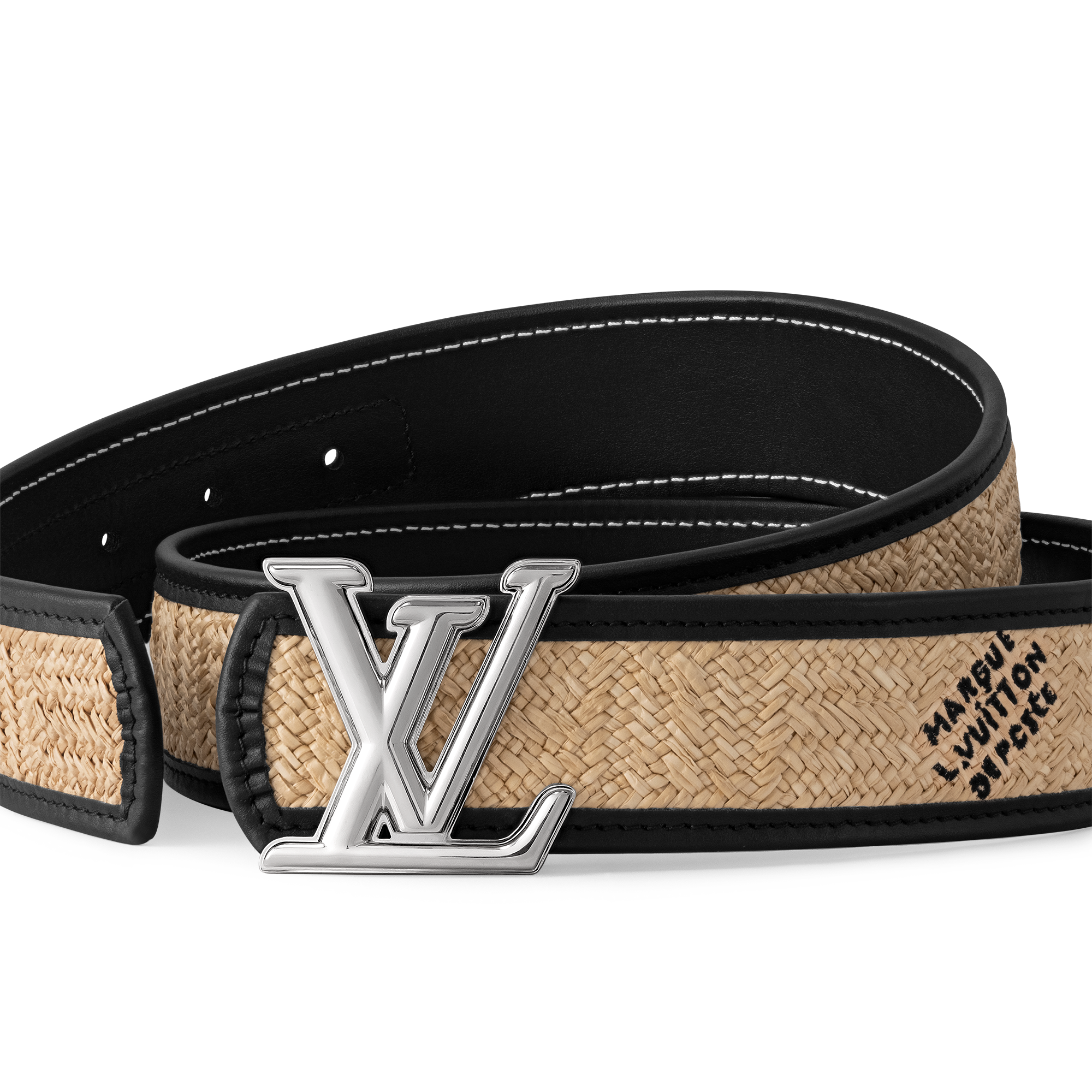 Cintura LV Dimension Raffia 40 mm reversibile  Uomo Accessori Cinture | LOUIS VUITTON (Zoom prodotto)