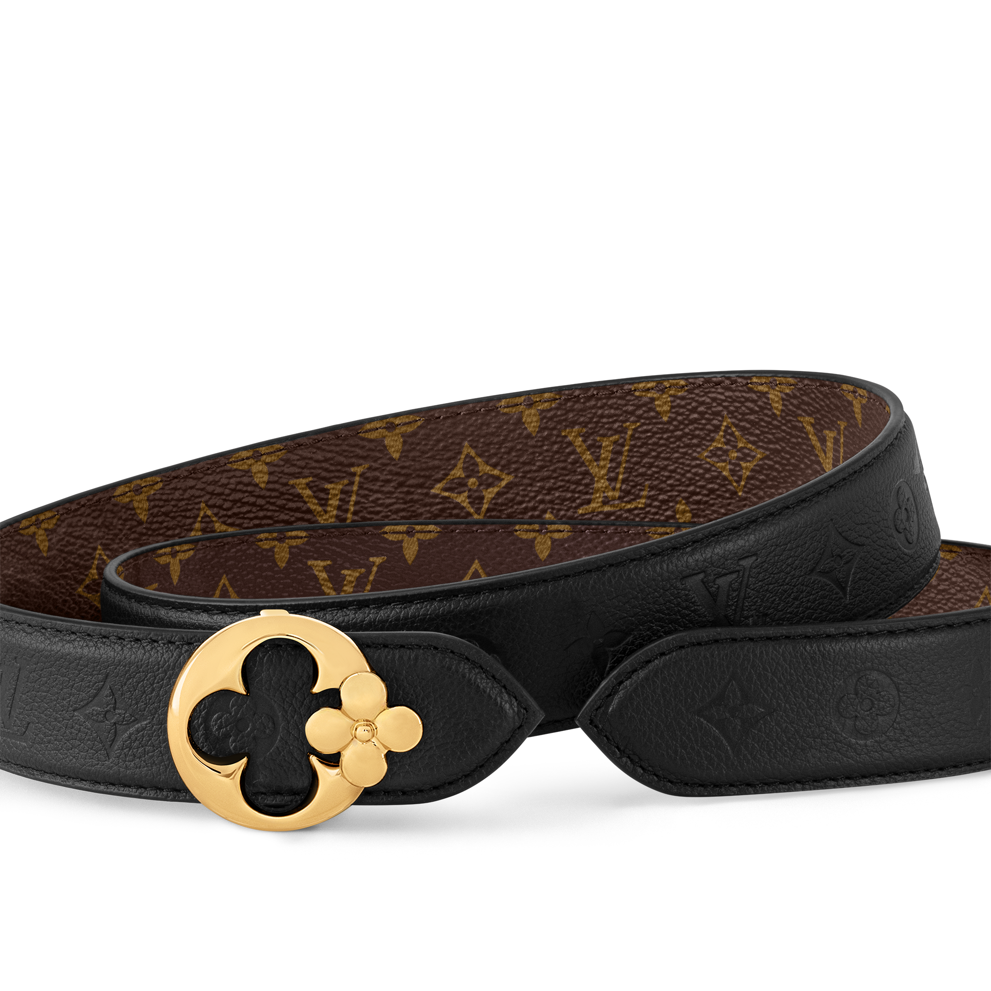 Cintura LV Flowergram Round 30 mm reversibile Tela Monogram Donna Accessori Cinture | LOUIS VUITTON (Zoom prodotto)