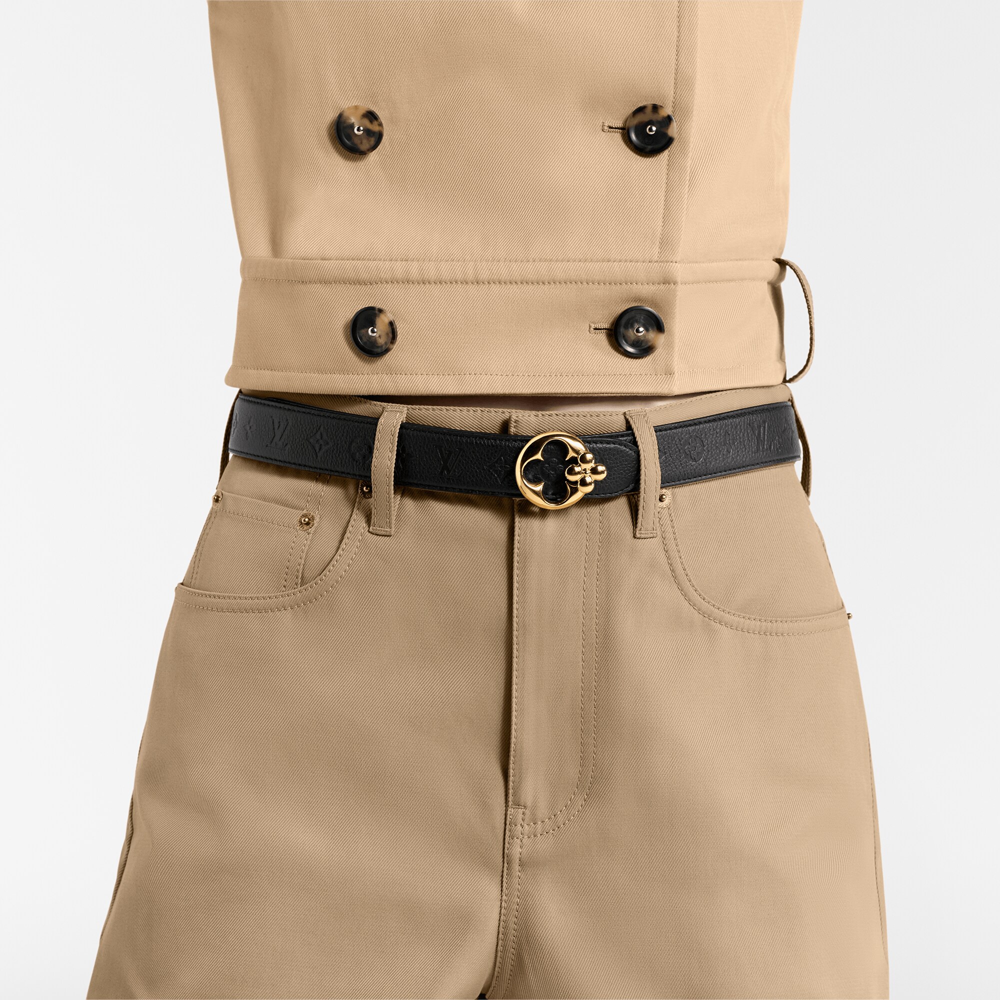 Cintura LV Flowergram Round 30 mm reversibile Tela Monogram Donna Accessori Cinture | LOUIS VUITTON (Zoom prodotto)