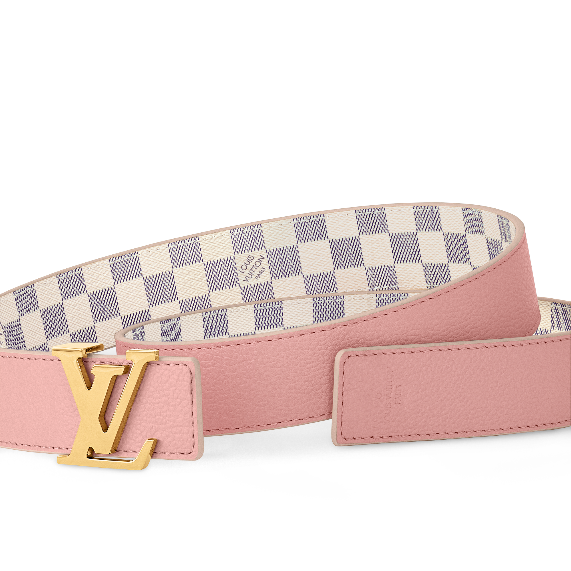Cintura LV Initiales 30 mm reversibile Tela Damier Azur Donna Accessori Novità | LOUIS VUITTON (Zoom prodotto)