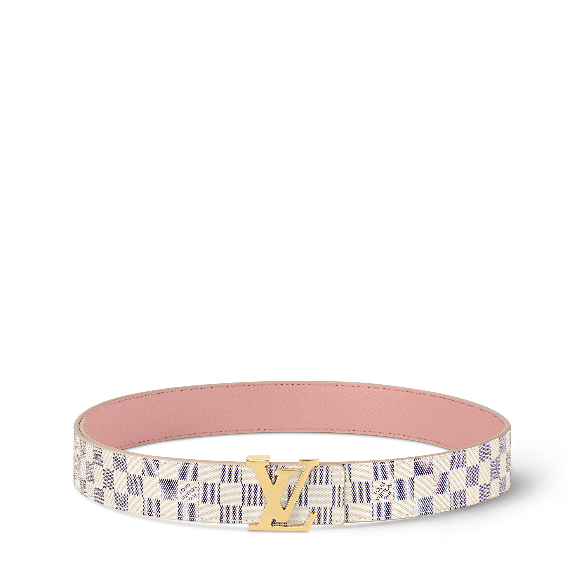 Cintura LV Initiales 30 mm reversibile Tela Damier Azur Donna Accessori Novità | LOUIS VUITTON (Zoom prodotto)