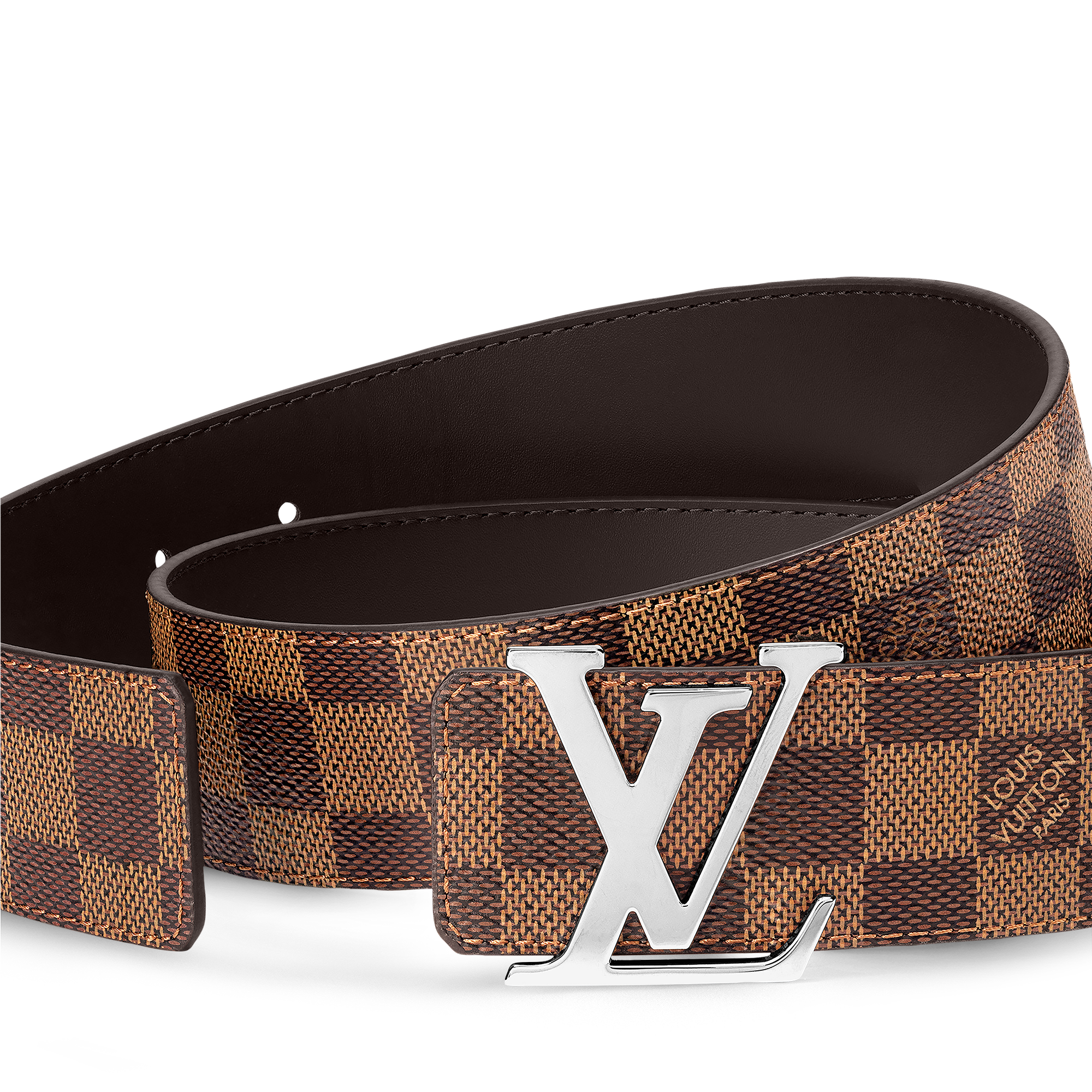 Cintura LV Initiales 40 mm reversibile Tela Damier Graphite Uomo Accessori Cinture | LOUIS VUITTON (Zoom prodotto)
