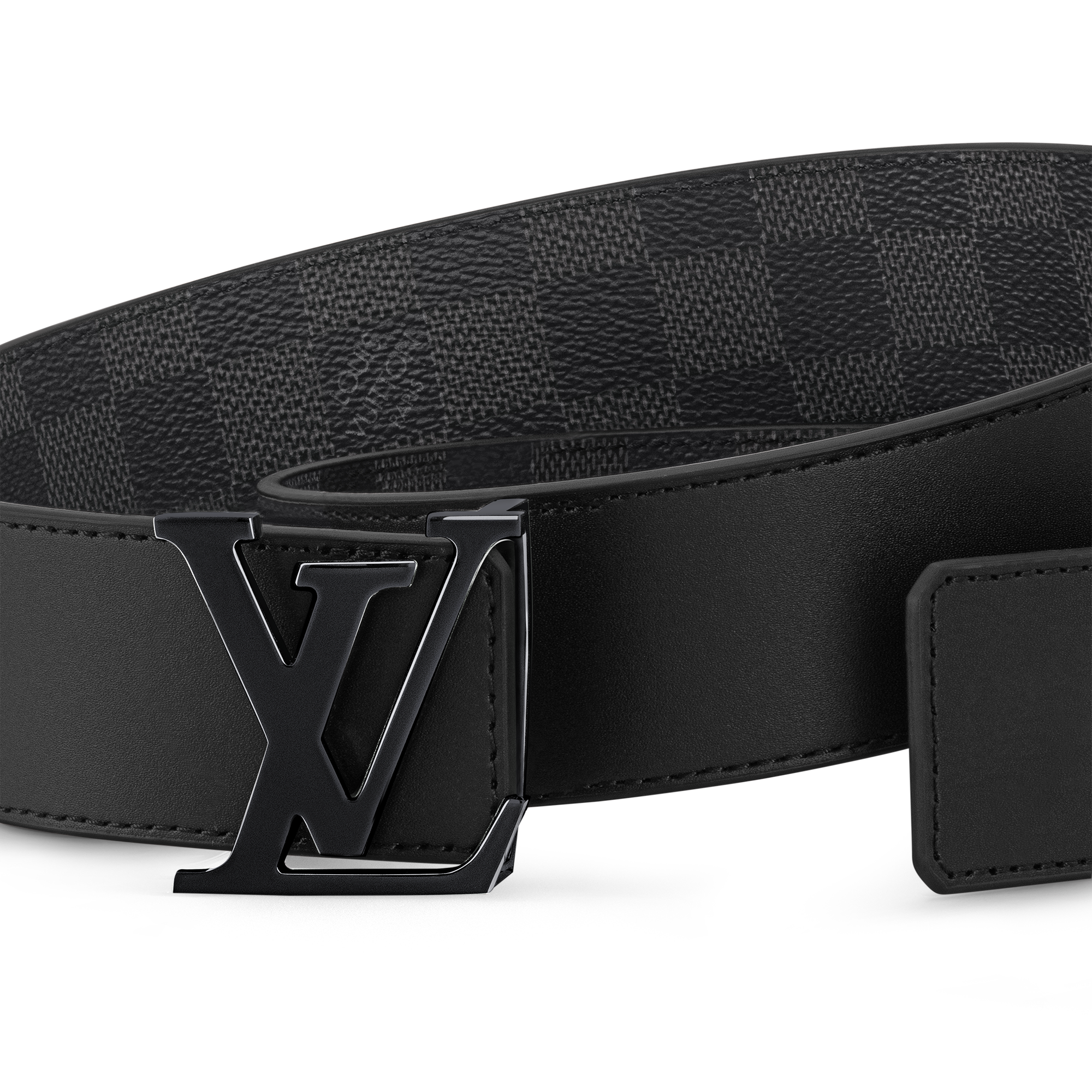 Cintura LV Initiales 40 mm reversibile Tela Damier Graphite Uomo Accessori Cinture | LOUIS VUITTON (Zoom prodotto)