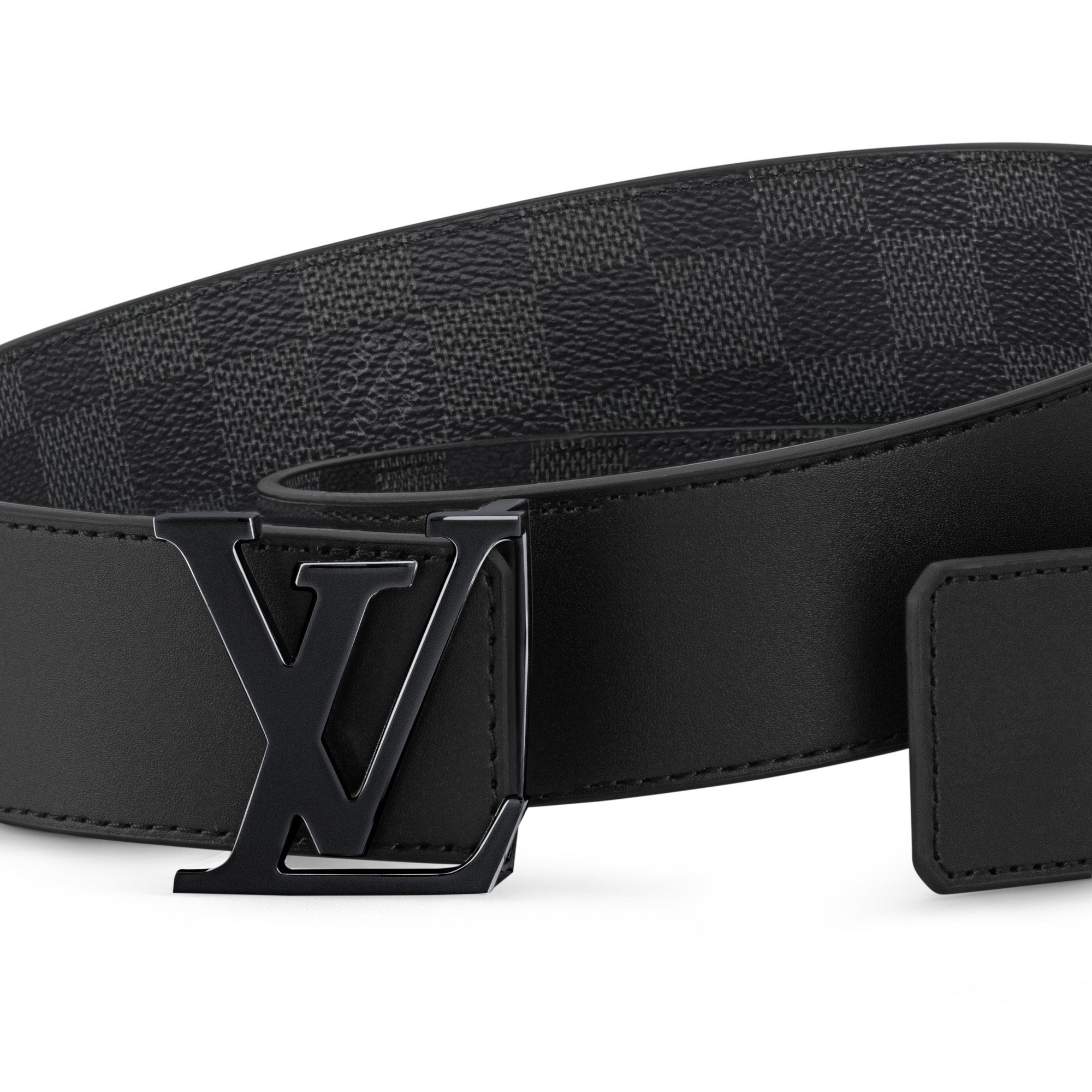 Cintura LV Initiales 40 mm reversibile Tela Damier Graphite Uomo Accessori Cinture | LOUIS VUITTON (Zoom prodotto)