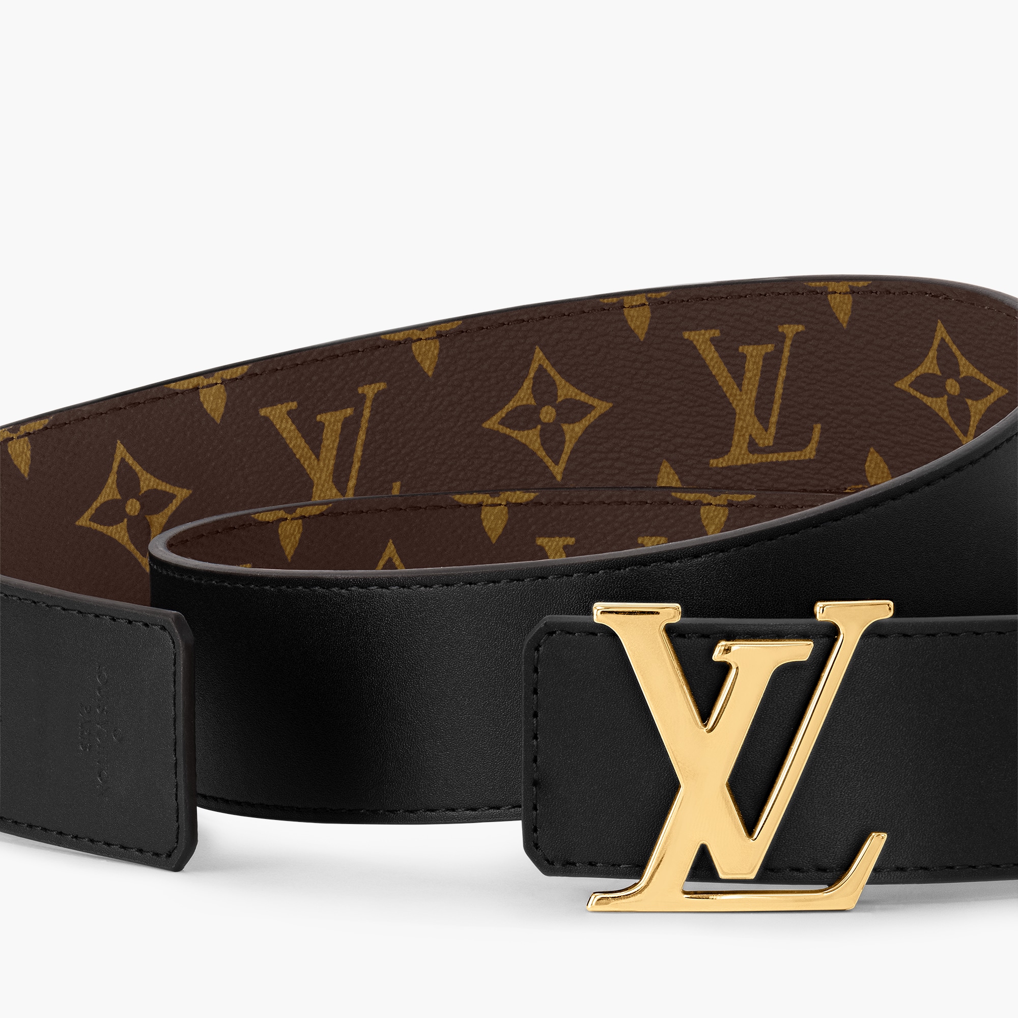 Cintura LV Initiales 40 mm reversibile Tela Monogram Louis Vuitton