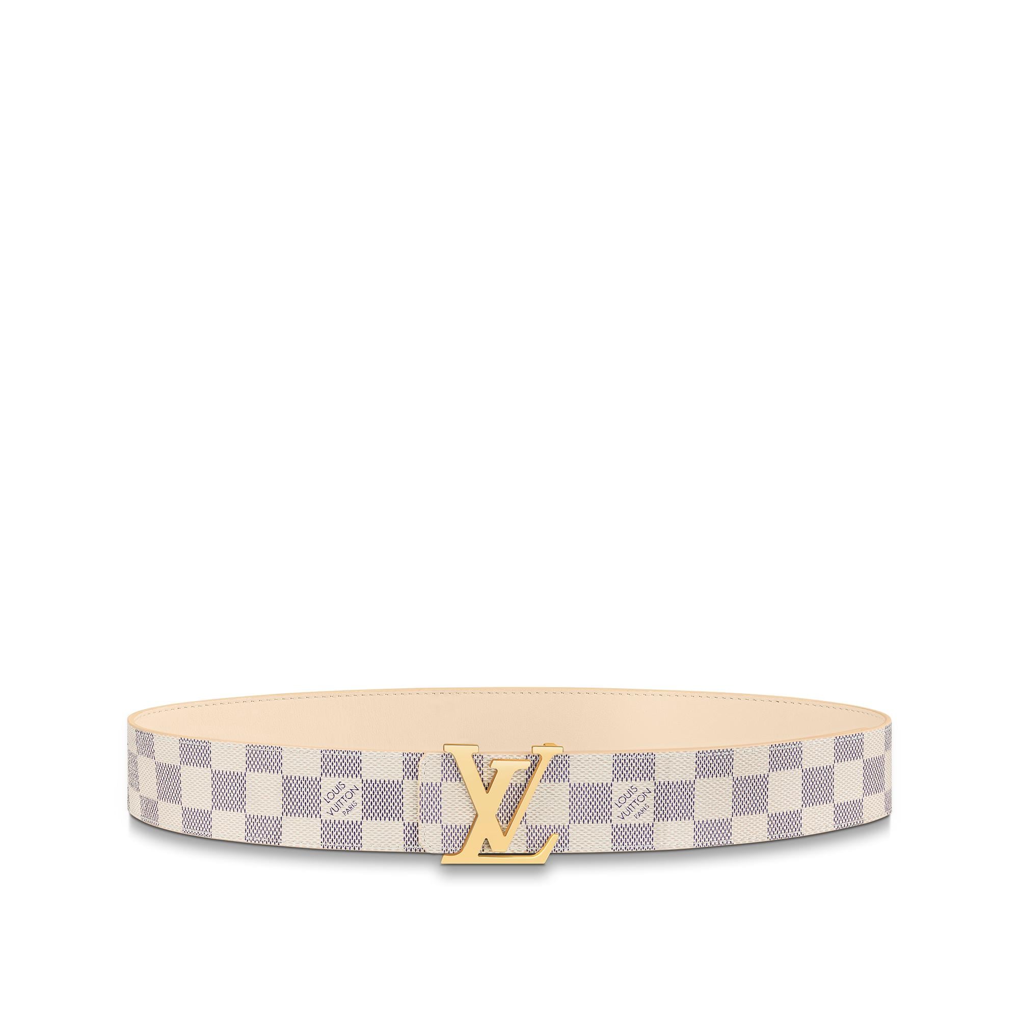 Cintura LV Initiales 40 mm reversibile Tela Damier Azur Donna Accessori Novità | LOUIS VUITTON (Zoom prodotto)