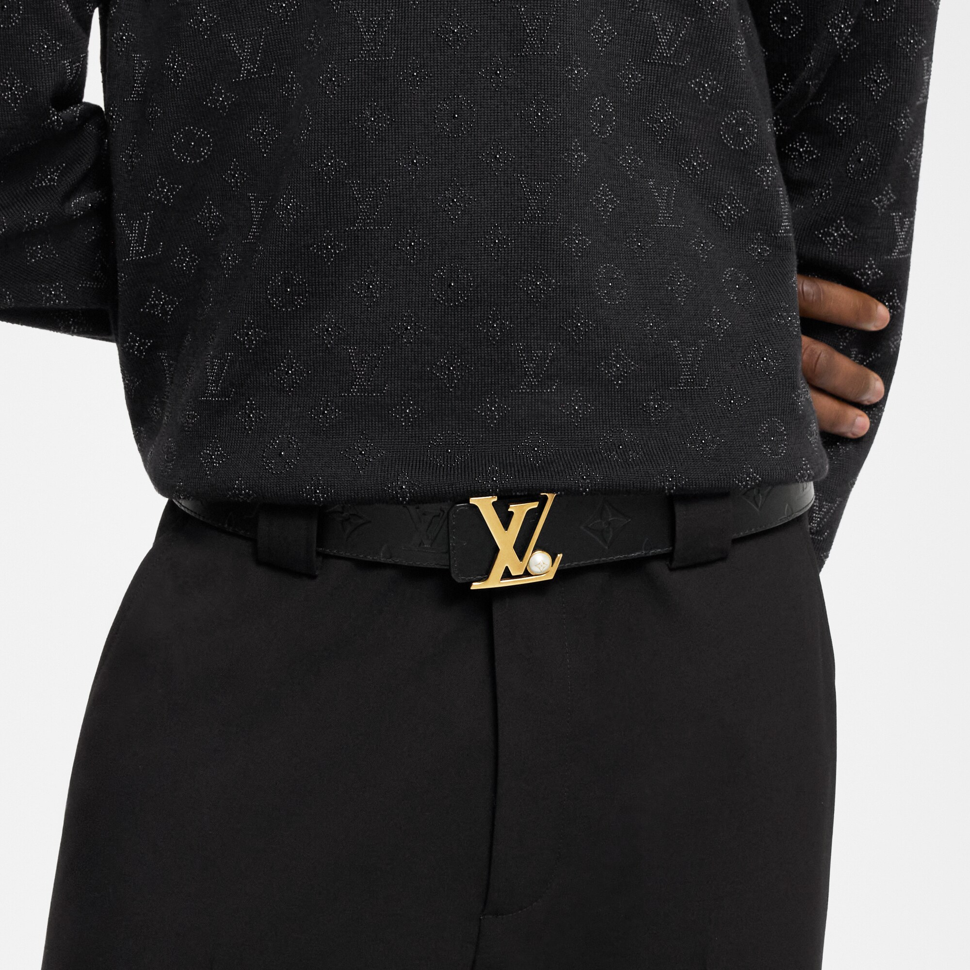Cintura LV Initiales Pearls 40 mm reversibile  Uomo Accessori Cinture | LOUIS VUITTON (Zoom prodotto)
