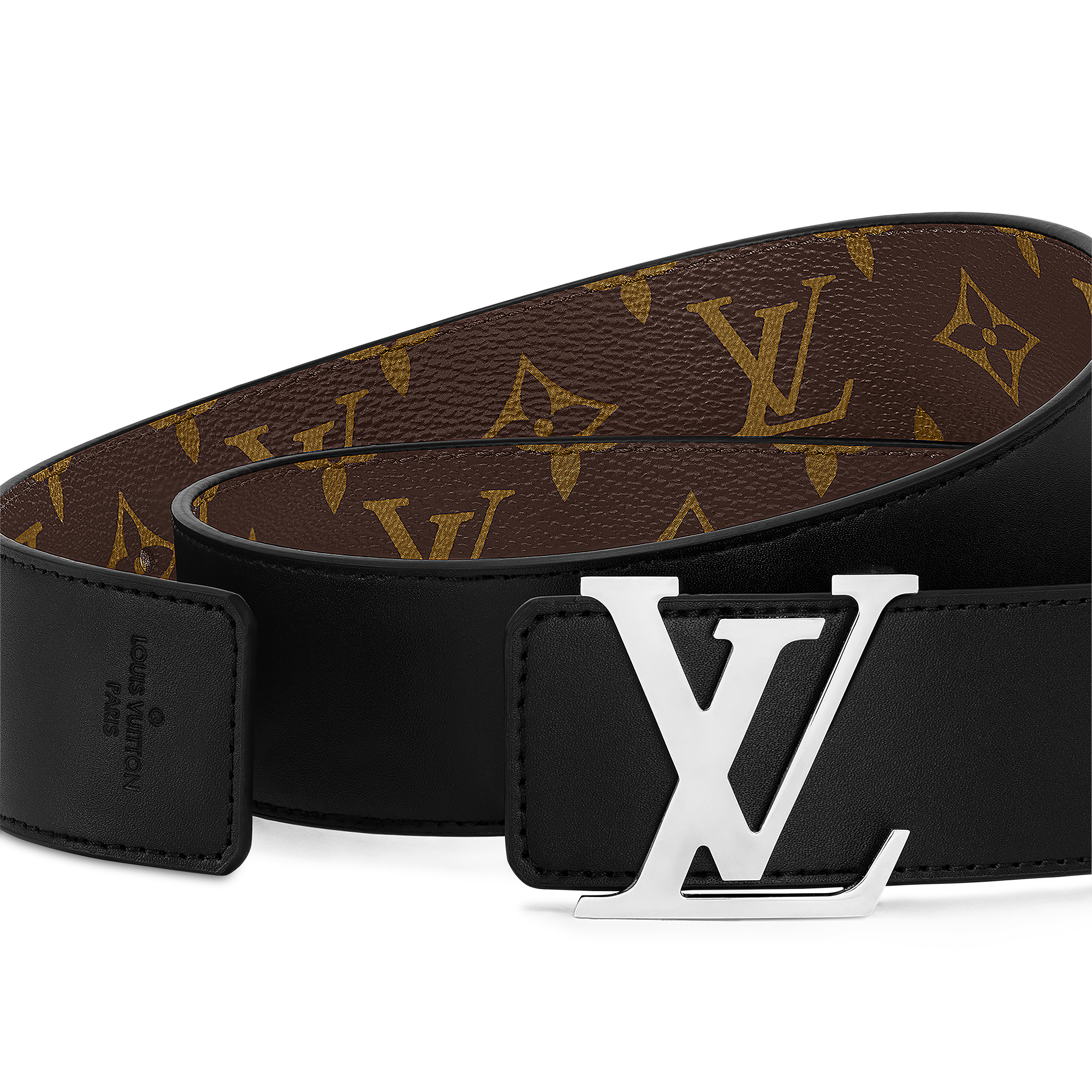 Cintura LV Initiales Reversibile 40 mm Tela Monogram Macassar Uomo Accessori Cinture | LOUIS VUITTON (Zoom prodotto)