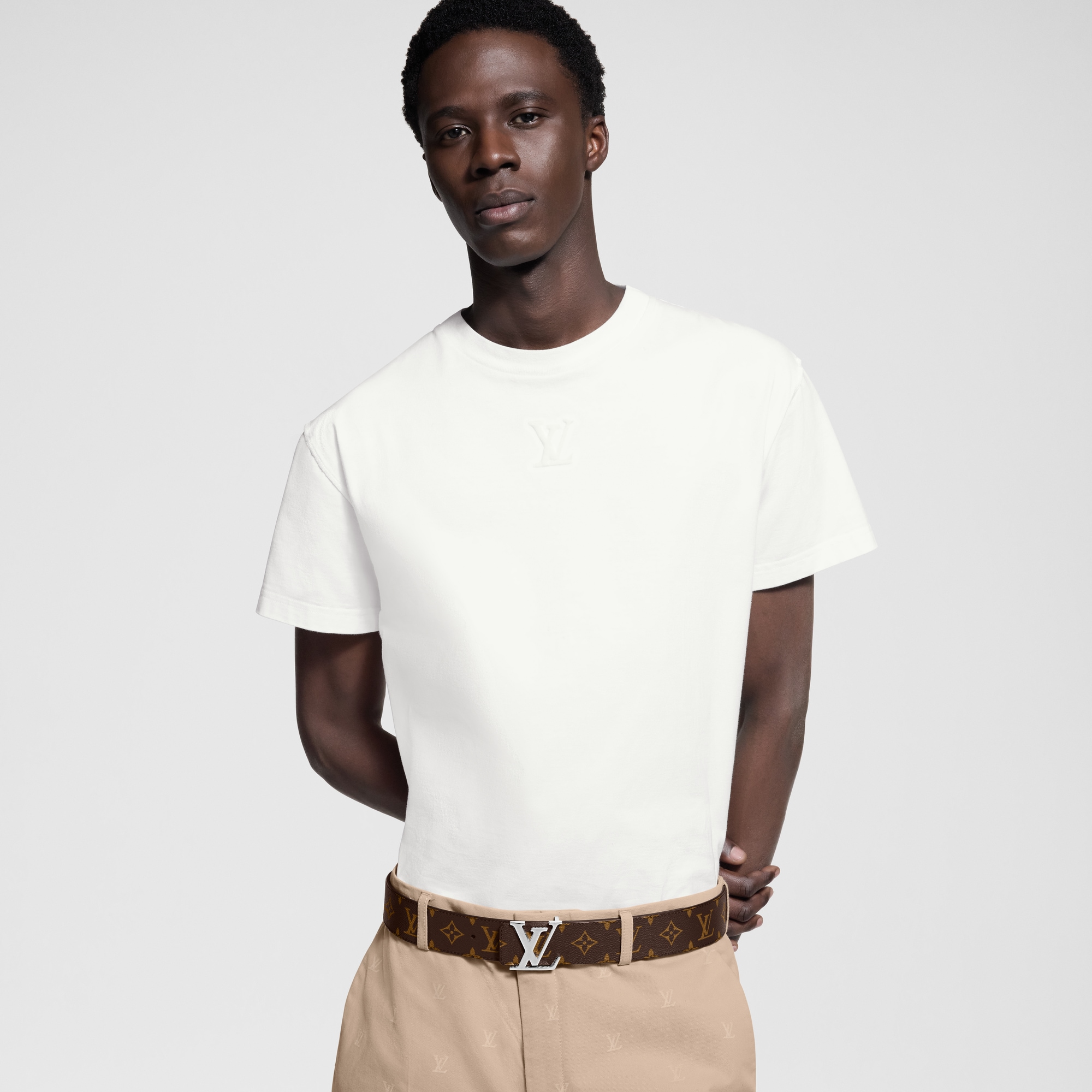 Cintura LV Initiales Reversibile 40 mm Tela Monogram Macassar Uomo Accessori Cinture | LOUIS VUITTON (Zoom prodotto)