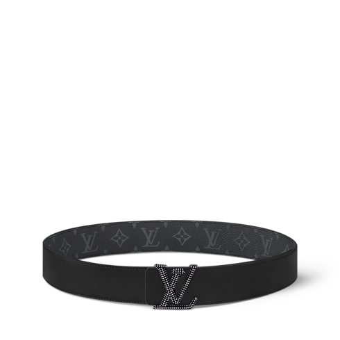 Cintura LV Initiales Studs 40 mm reversibile Tela Monogram Eclipse Uomo Accessori Cinture | LOUIS VUITTON (Zoom prodotto)