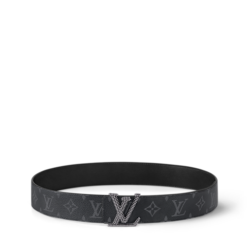 Cintura LV Initiales Studs 40 mm reversibile Tela Monogram Eclipse Uomo Accessori Cinture | LOUIS VUITTON (Zoom prodotto)
