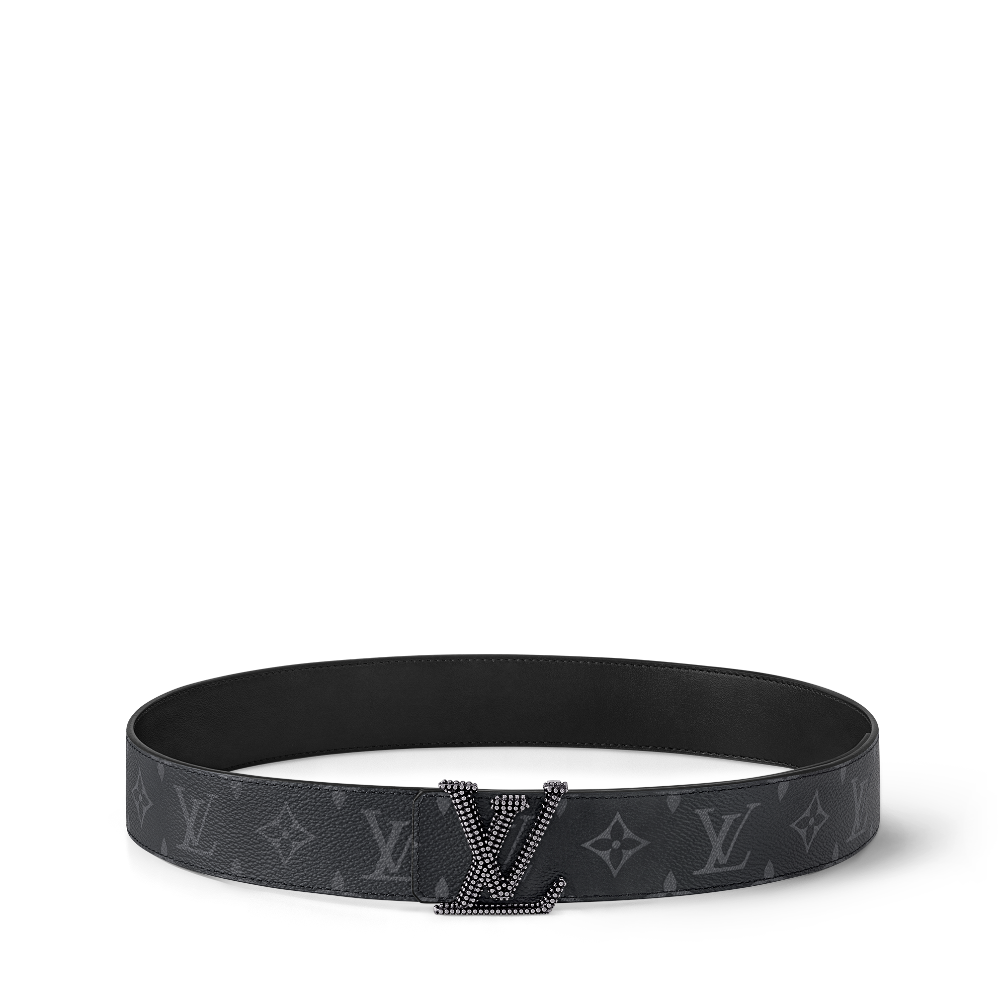Cintura LV Initiales Studs 40 mm reversibile Tela Monogram Eclipse Uomo Accessori Cinture | LOUIS VUITTON (Zoom prodotto)