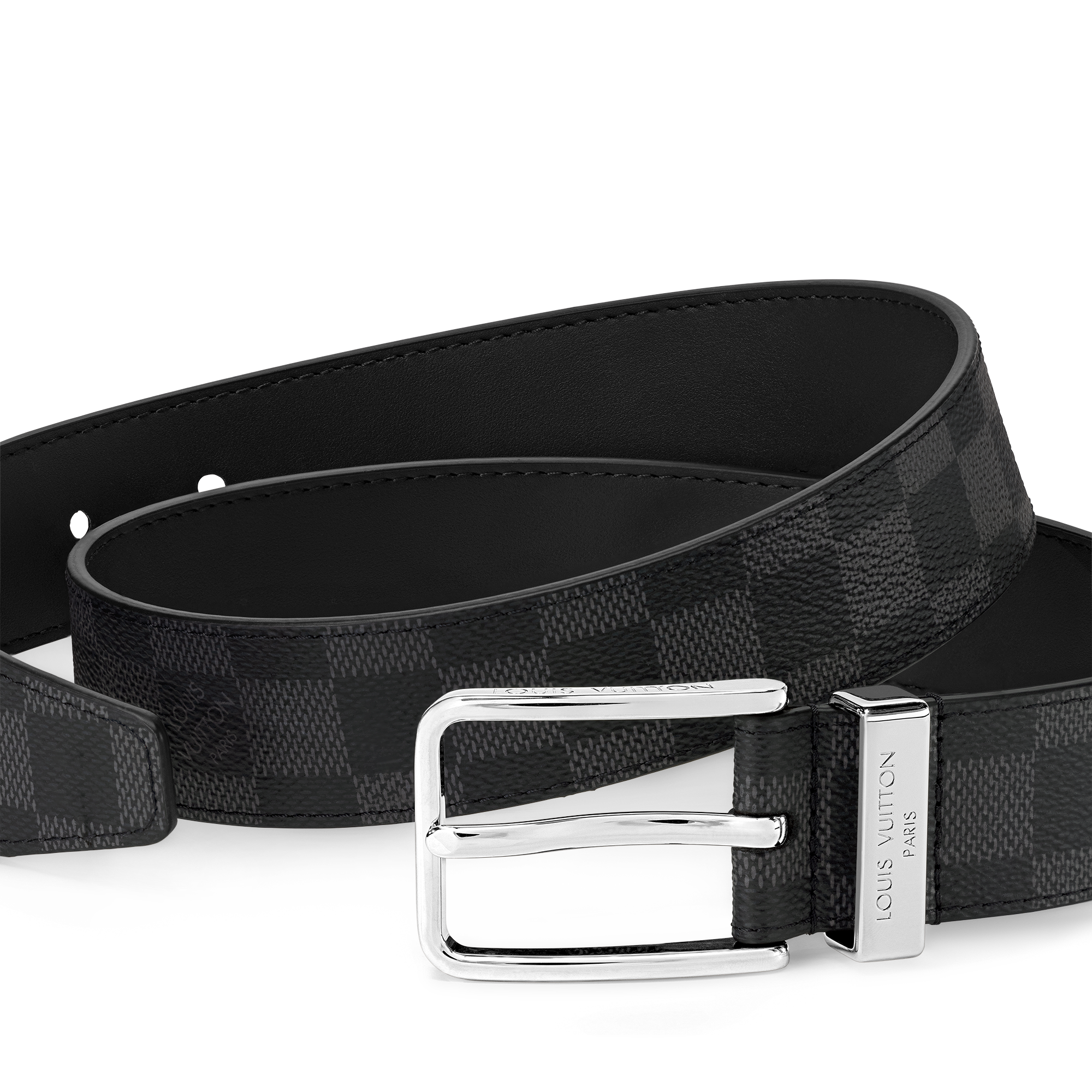 Cintura Pont Neuf 35 mm Tela Damier Graphite Uomo Accessori Cinture | LOUIS VUITTON (Zoom prodotto)