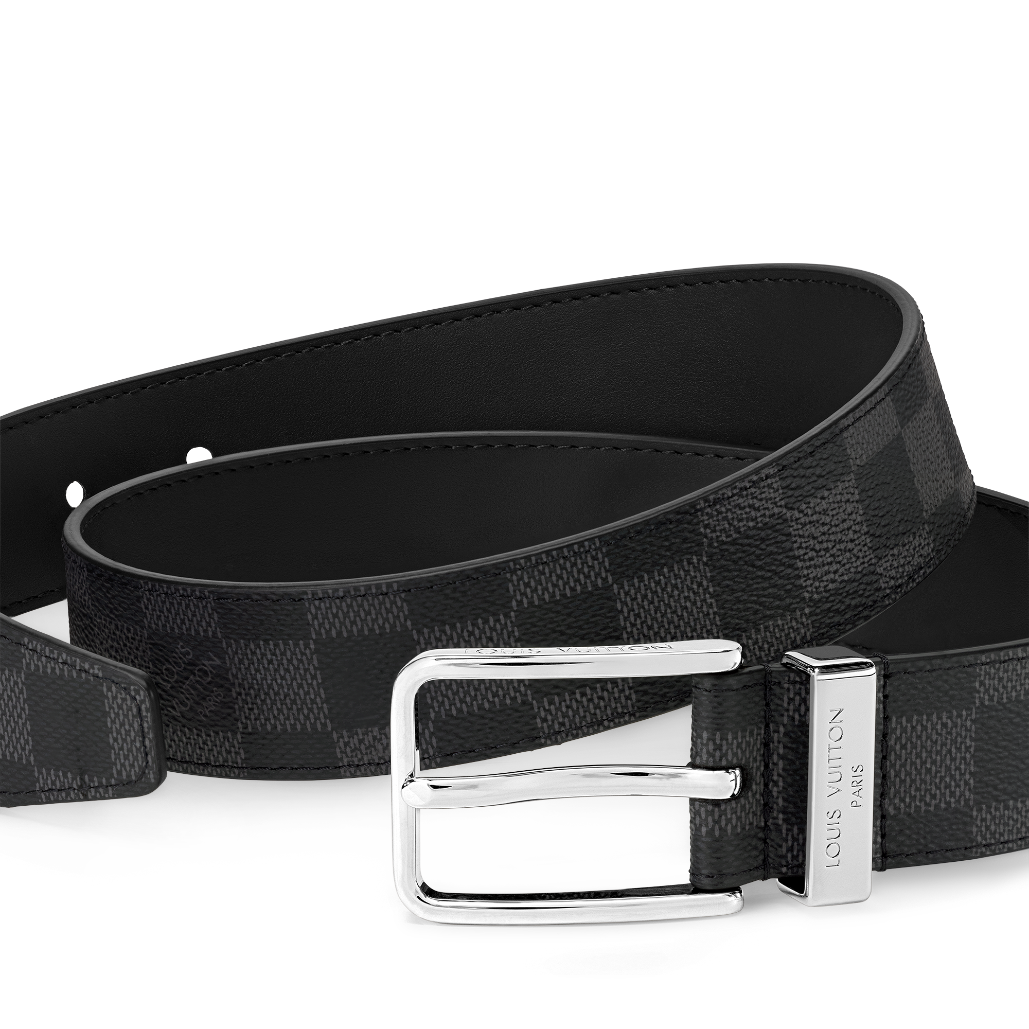 Cintura Pont Neuf 35 mm Tela Damier Graphite Uomo Accessori Cinture | LOUIS VUITTON (Zoom prodotto)