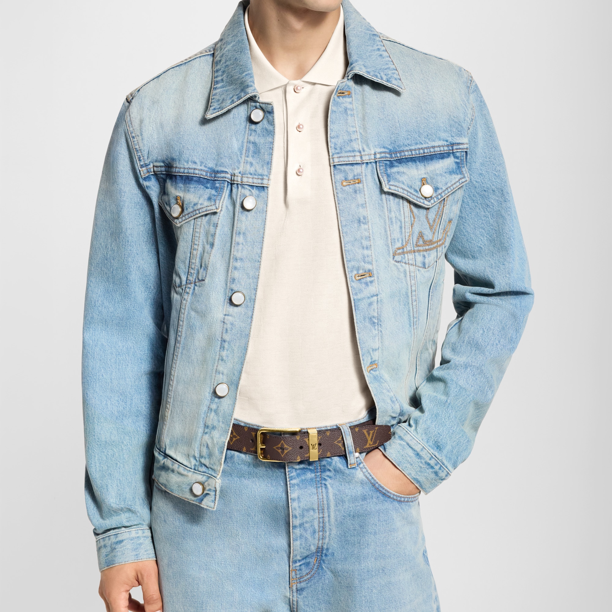 Cintura Pont Neuf Monogram 35 mm  Uomo Accessori Cinture | LOUIS VUITTON (Zoom prodotto)