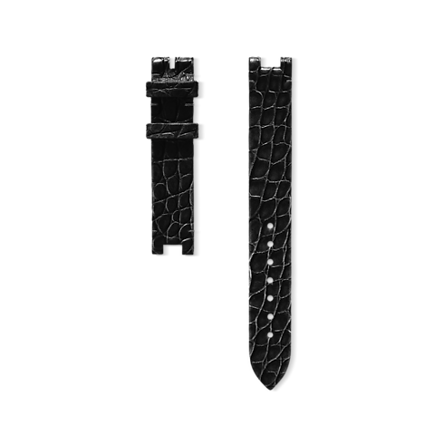 Cinturino Color Blossom in pelle di alligatore Nero Orologi Tutti gli orologi } | LOUIS VUITTON (Zoom prodotto)