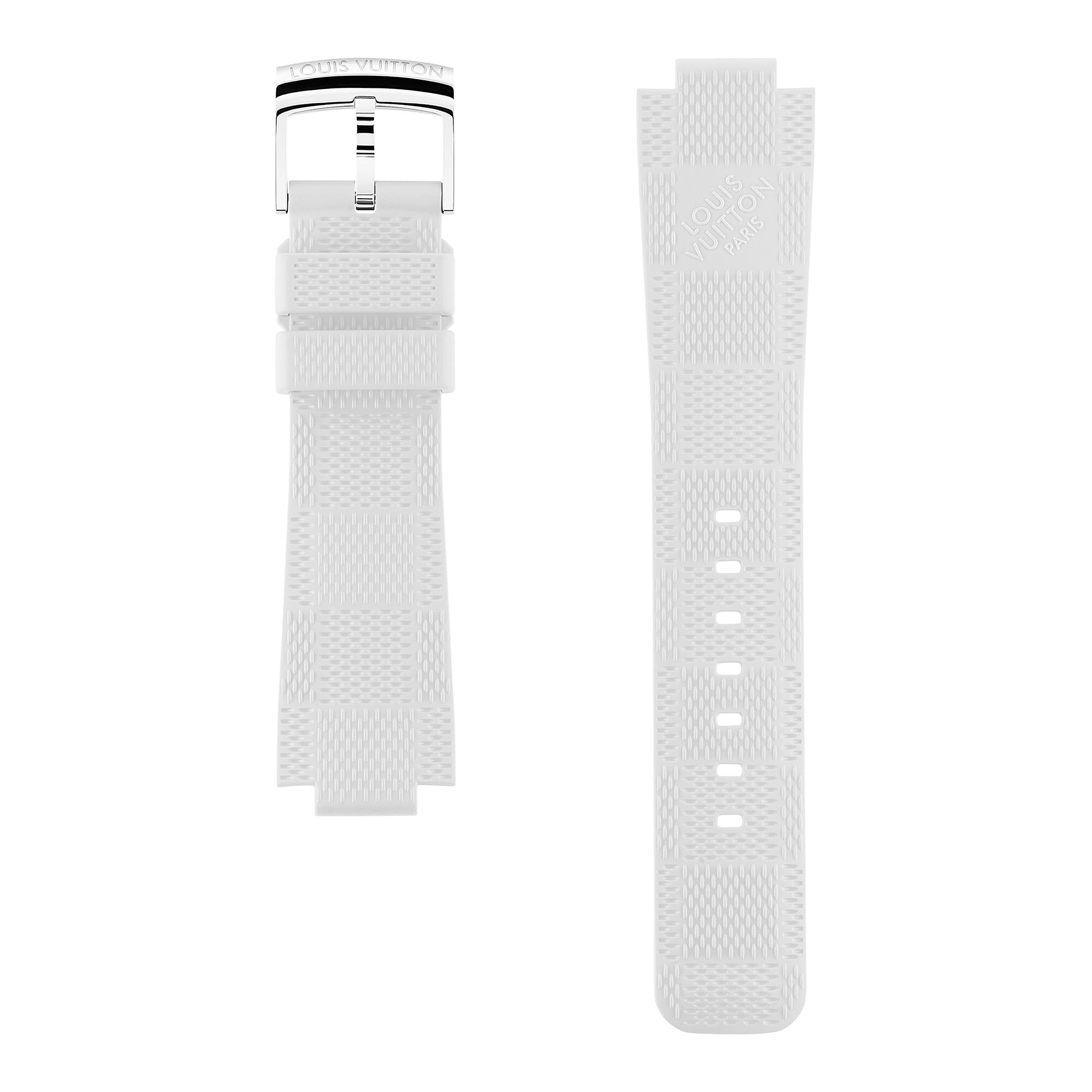 Cinturino Tambour in gomma con motivo Damier - Orologi \u0026 Gioielli | LOUIS  VUITTON