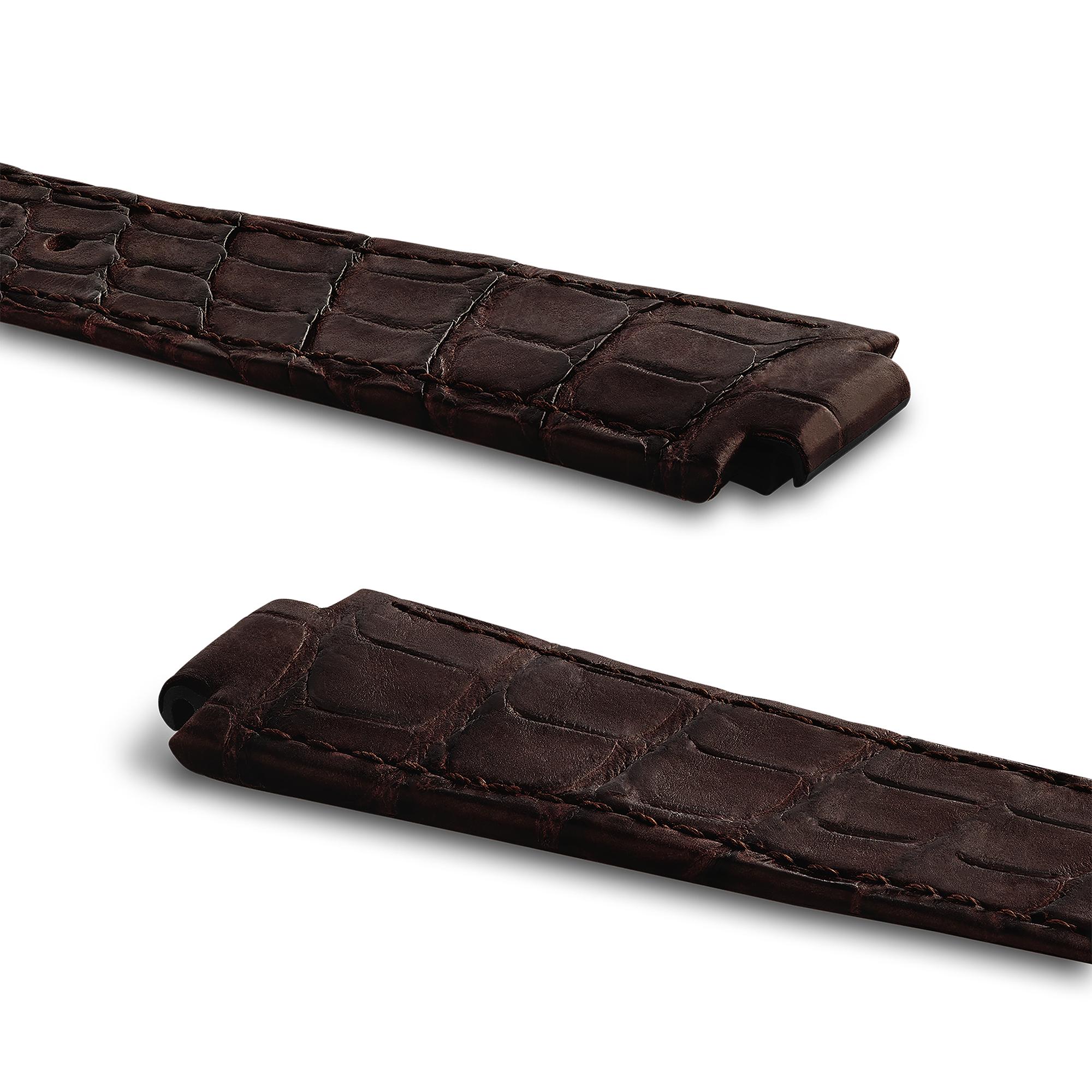 Cinturino Tambour in pelle di alligatore  Orologi Collezioni di orologi Cinturini per orologio | LOUIS VUITTON (Zoom prodotto)