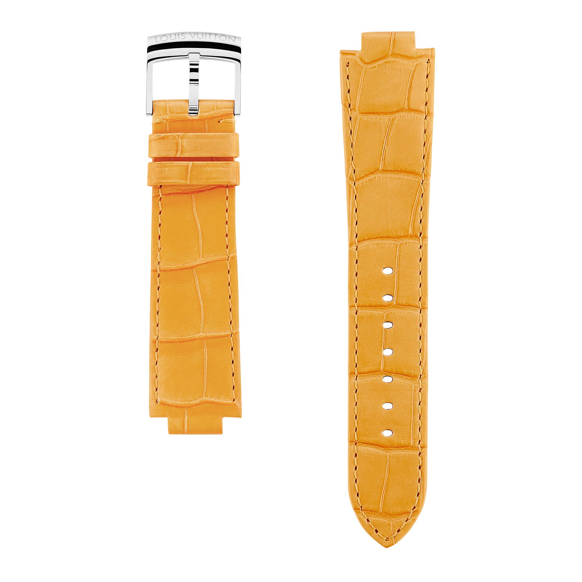 Cinturino Tambour in pelle di alligatore  Orologi Collezioni di orologi Cinturini per orologio | LOUIS VUITTON (Zoom prodotto)