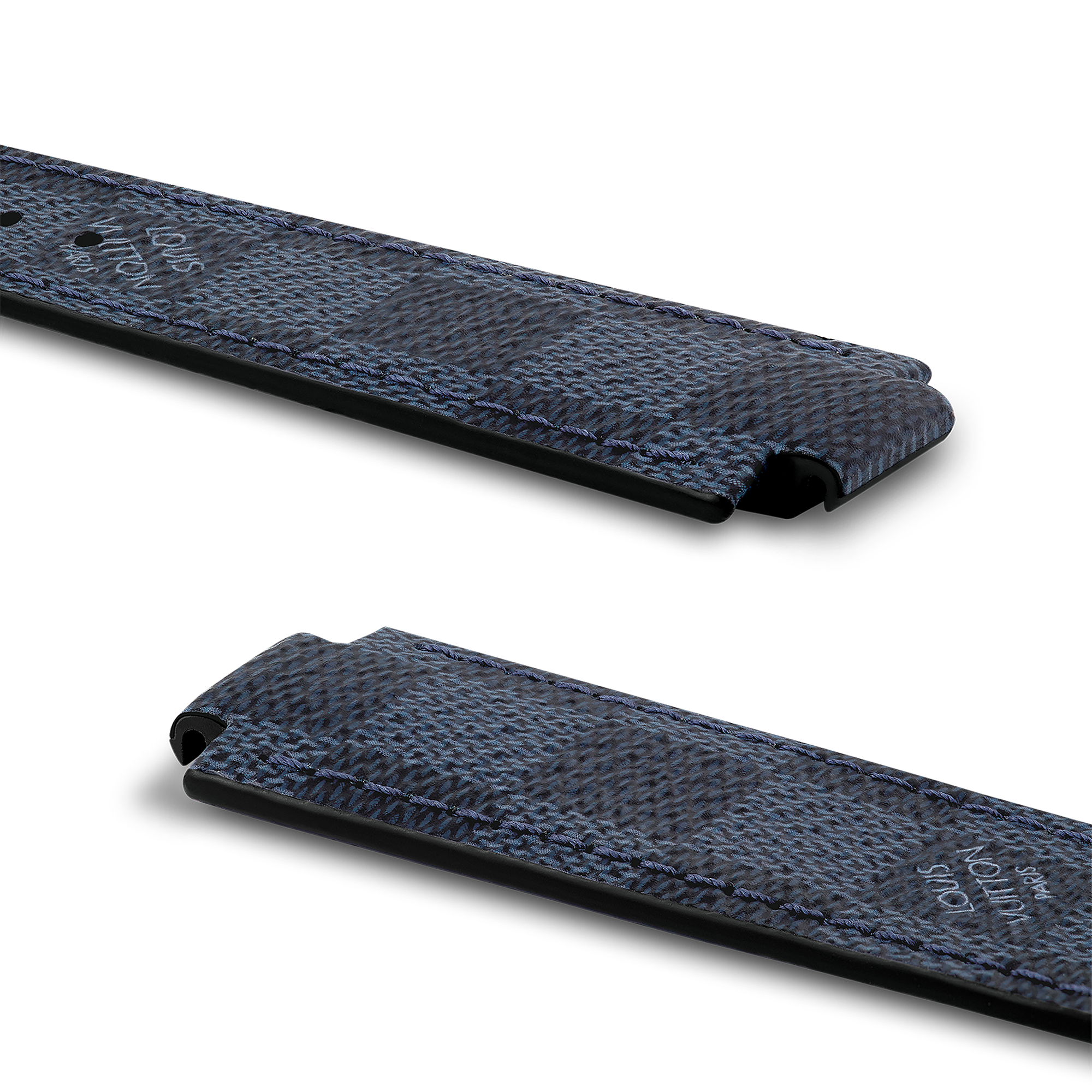Cinturino Tambour in tela Damier Cobalt  Orologi Collezioni di orologi Cinturini per orologio | LOUIS VUITTON (Zoom prodotto)