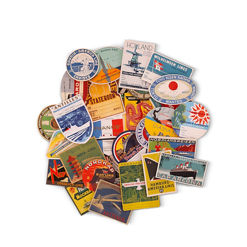 Cofanetto di Cartoline, Etichette Nave da Crociera Bauli, Viaggio e Casa Libri Libri dalla copertina rigida | LOUIS VUITTON (Zoom prodotto)