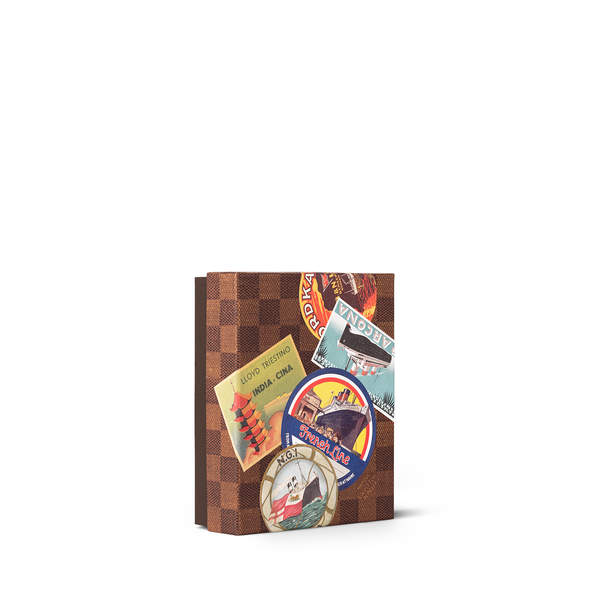 Cofanetto di Cartoline, Etichette Nave da Crociera  Bauli, Viaggio e Casa Libri Libri dalla copertina rigida | LOUIS VUITTON (Zoom prodotto)