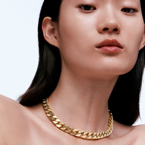 Collana Cuban Chain, oro giallo e diamanti Les Extraordinaires Gioielli Collane e Ciondoli | LOUIS VUITTON (Zoom prodotto)