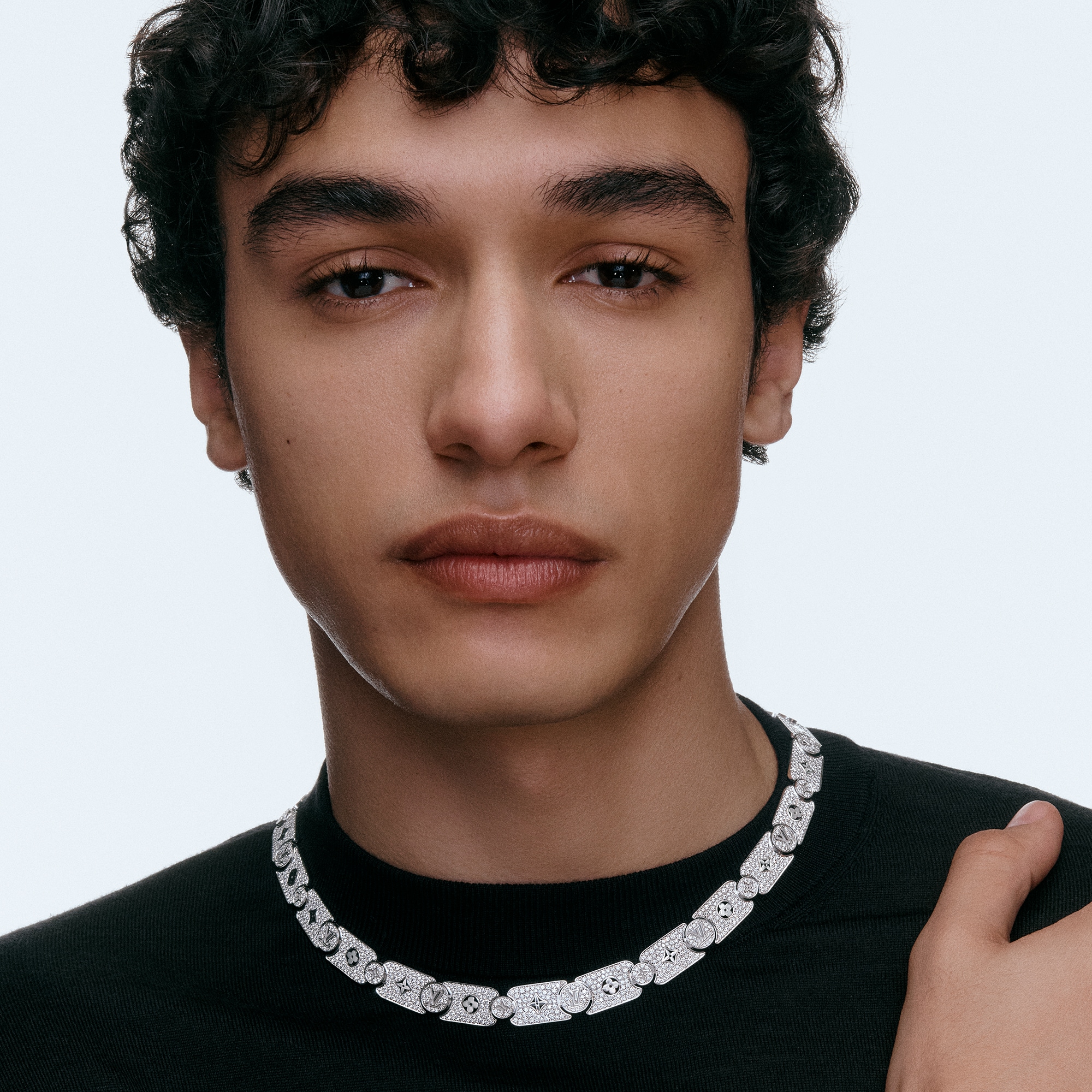 Collana Les Gastons Vuitton Masterpiece Gourmette, oro bianco e diamanti  Gioielli Categorie Collane e Ciondoli | LOUIS VUITTON (Zoom prodotto)