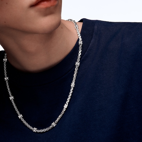 Collana Les Gastons Vuitton Trunk, oro bianco e diamanti Les Extraordinaires Gioielli Collane e Ciondoli | LOUIS VUITTON (Zoom prodotto)