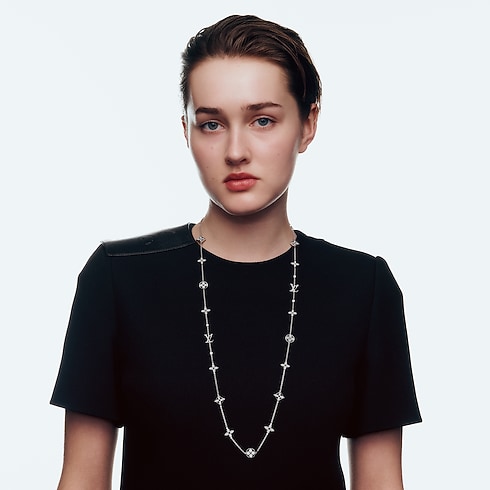 Collana lunga Idylle Blossom con motivo multiplo, oro bianco e diamanti Gioielli Categorie Collane e Ciondoli | LOUIS VUITTON (Zoom prodotto)