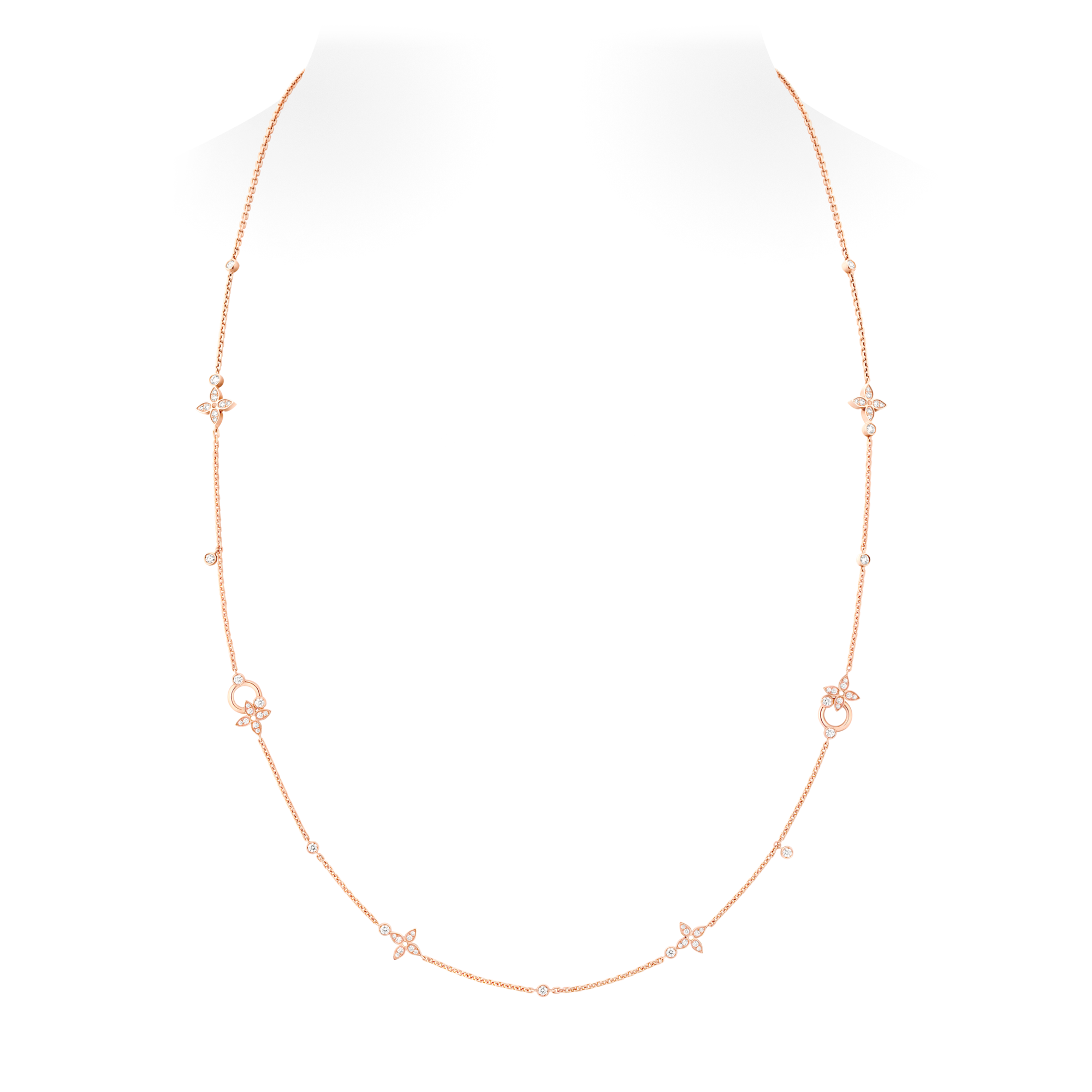 Collana lunga Idylle Blossom con motivo multiplo, oro rosa e diamanti  Gioielli Categorie Collane e Ciondoli | LOUIS VUITTON (Zoom prodotto)