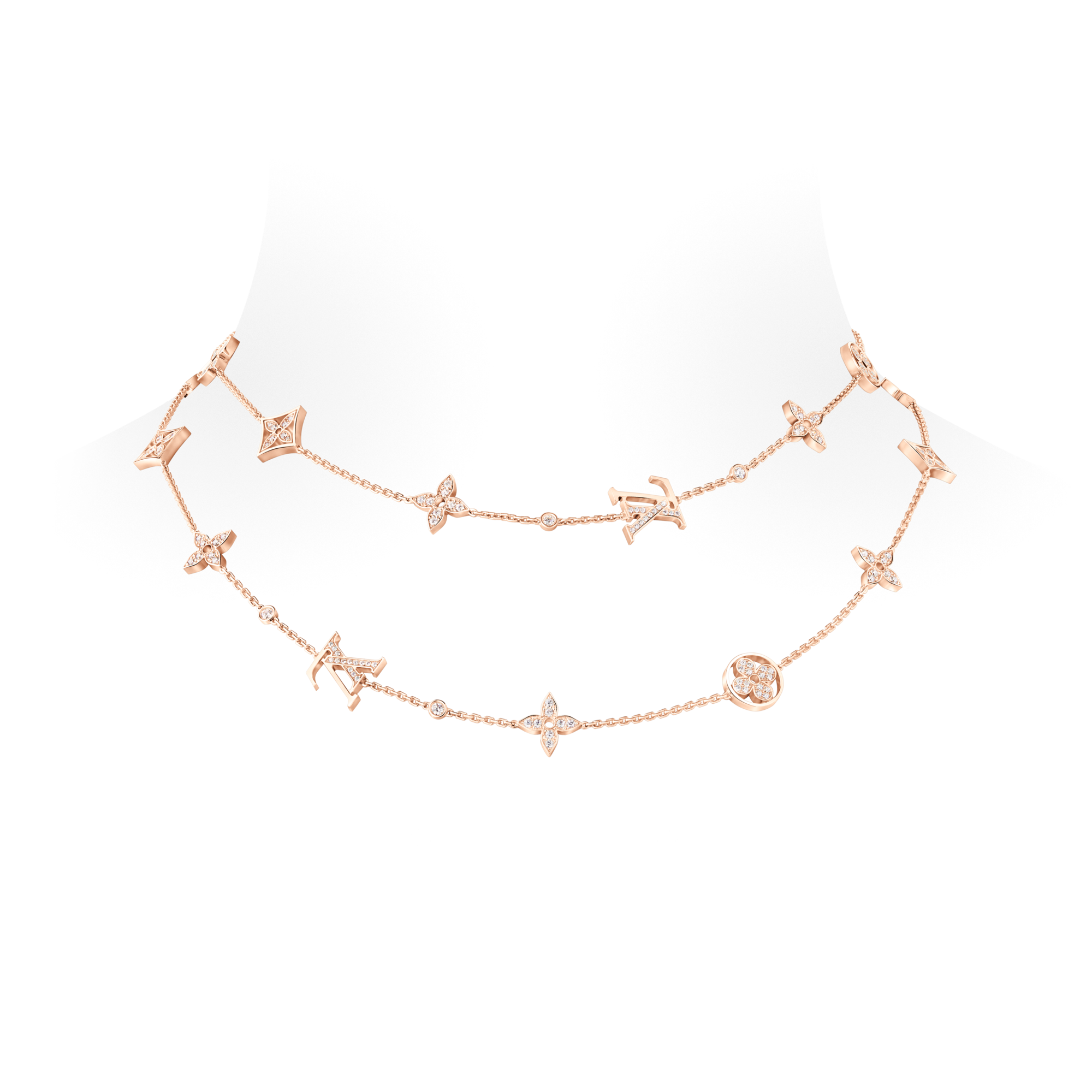 Collana lunga Idylle Blossom con motivo multiplo, oro rosa e diamanti  Gioielli Categorie Collane e Ciondoli | LOUIS VUITTON (Zoom prodotto)