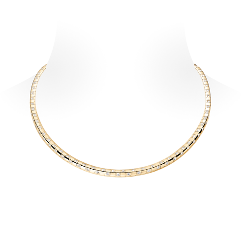 Collana media Le Damier de Louis Vuitton, oro giallo e diamanti - Corto Gioielli Categorie Collane e Ciondoli | LOUIS VUITTON (Zoom prodotto)