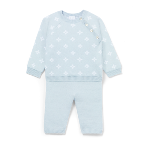 Completino in maglia con fiori S00 Regali Regali per Bambini } | LOUIS VUITTON (Zoom prodotto)