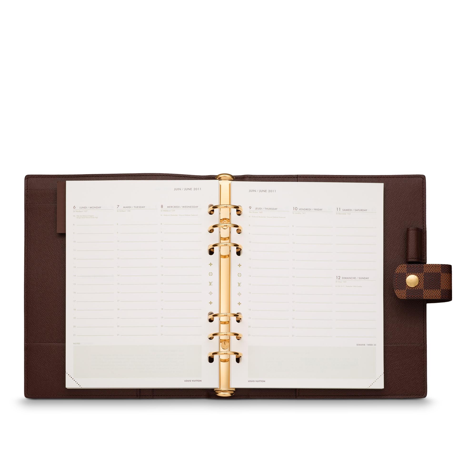 Copertina Agenda GM Tela Damier Ébène Borse e Piccola Pelletteria Borse Personalizzate } | LOUIS VUITTON (Zoom prodotto)