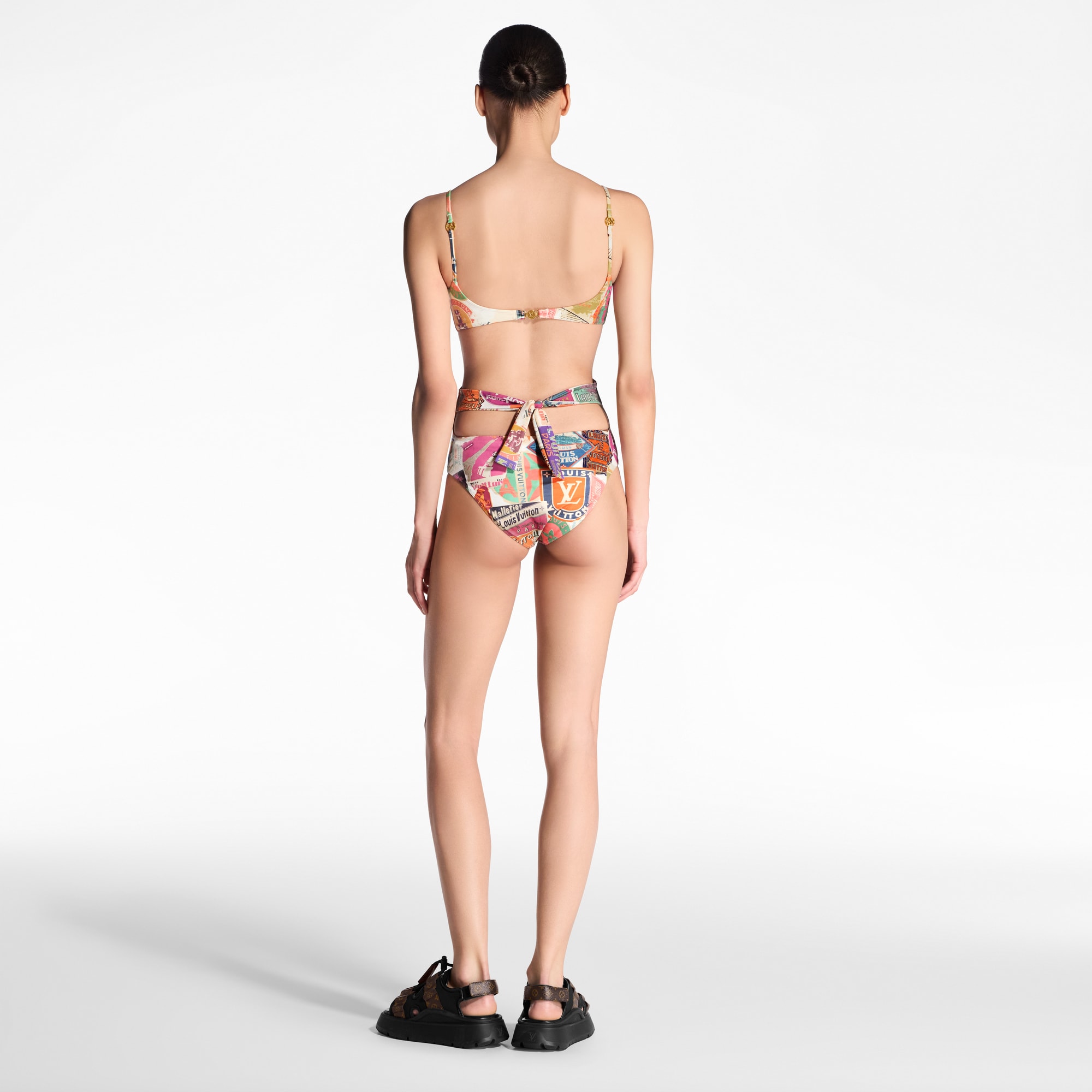 Costume da bagno con motivo di applicazioni ispirate ai viaggi  Donna Abbigliamento Costumi | LOUIS VUITTON (Zoom prodotto)
