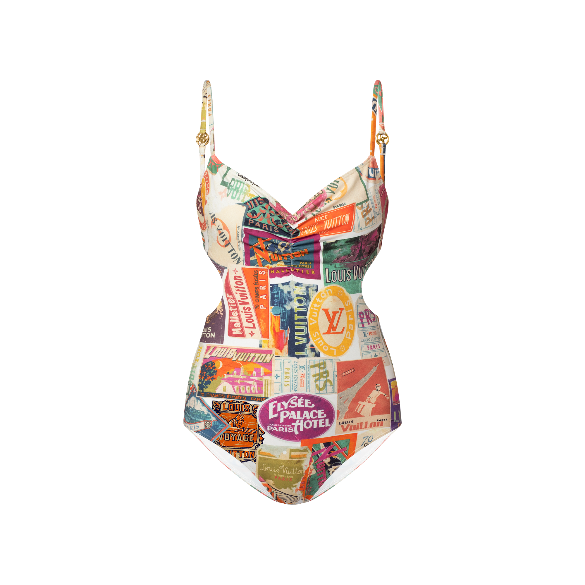 Costume da bagno con motivo di applicazioni ispirate ai viaggi  Donna Abbigliamento Costumi | LOUIS VUITTON (Zoom prodotto)