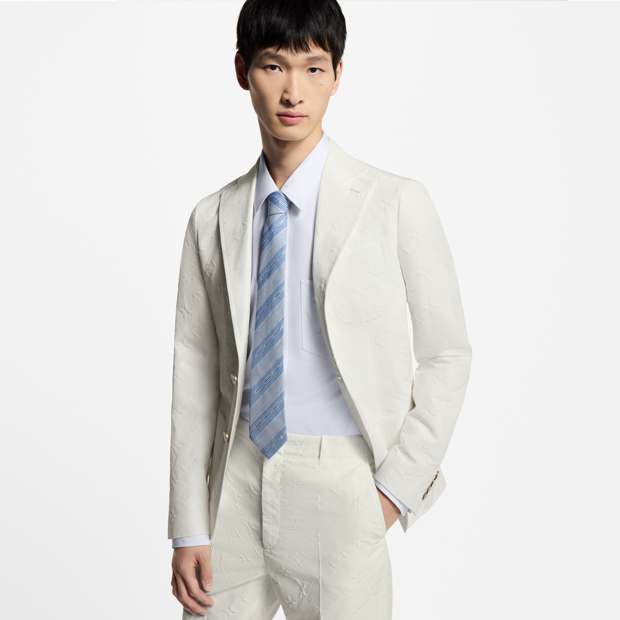 Cravatta Fresh Stripes S00 Uomo Accessori Cravatte e Fazzoletti da Taschino | LOUIS VUITTON (Zoom prodotto)