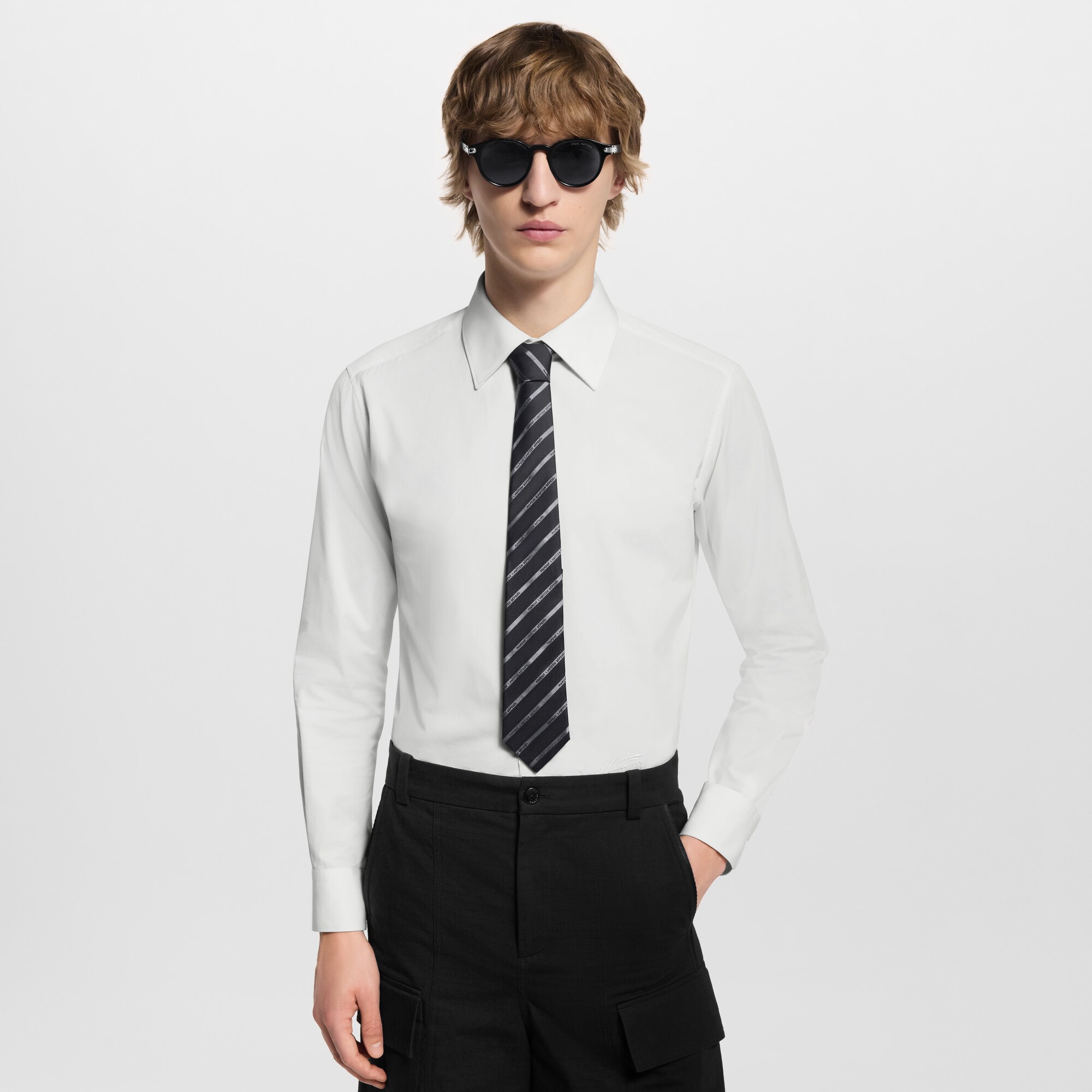 Cravatta Marque L.Vuitton Deposée Stripes S00 Uomo Accessori Cravatte e Fazzoletti da Taschino | LOUIS VUITTON (Zoom prodotto)