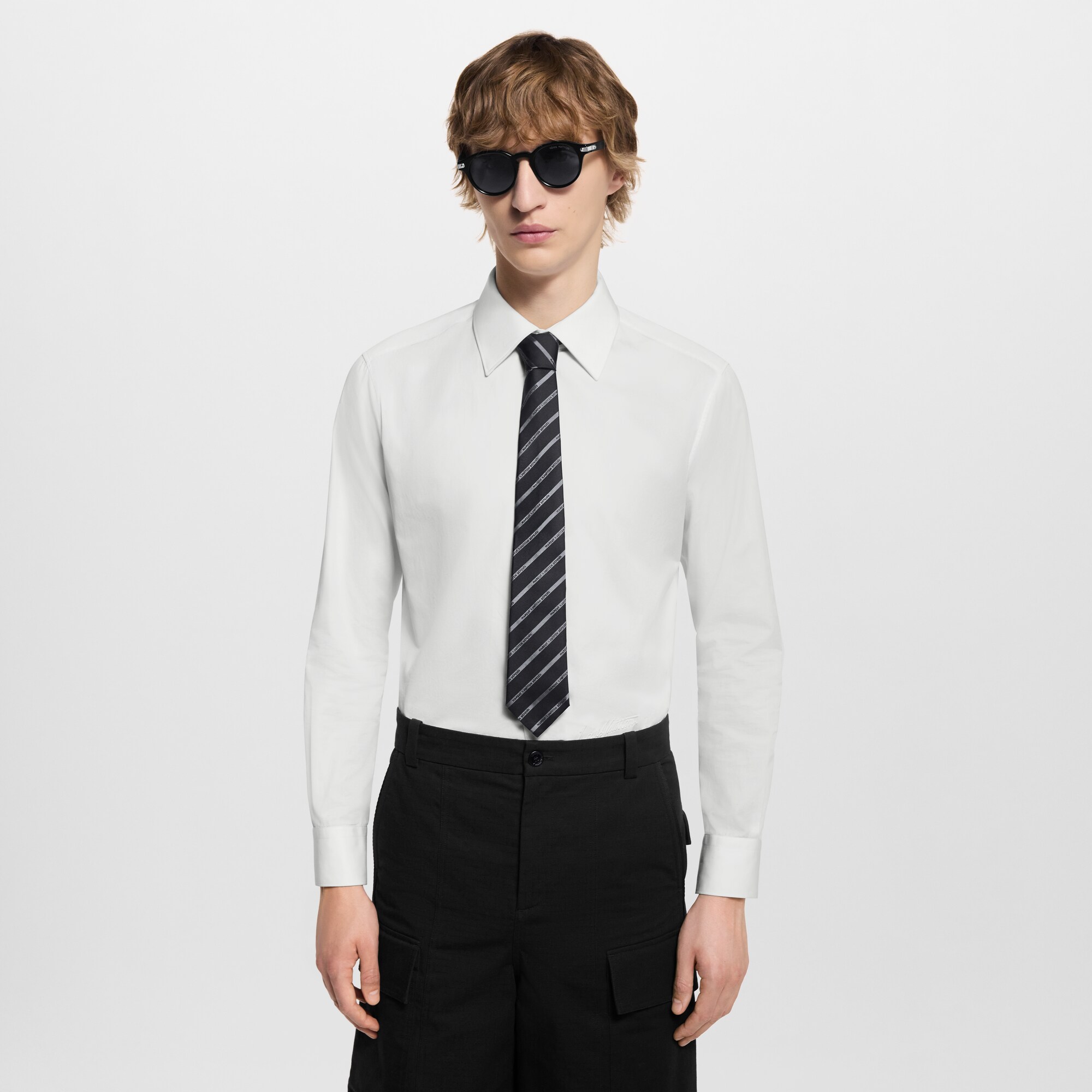 Cravatta Marque L.Vuitton Deposée Stripes S00 Uomo Accessori Cravatte e Fazzoletti da Taschino | LOUIS VUITTON (Zoom prodotto)